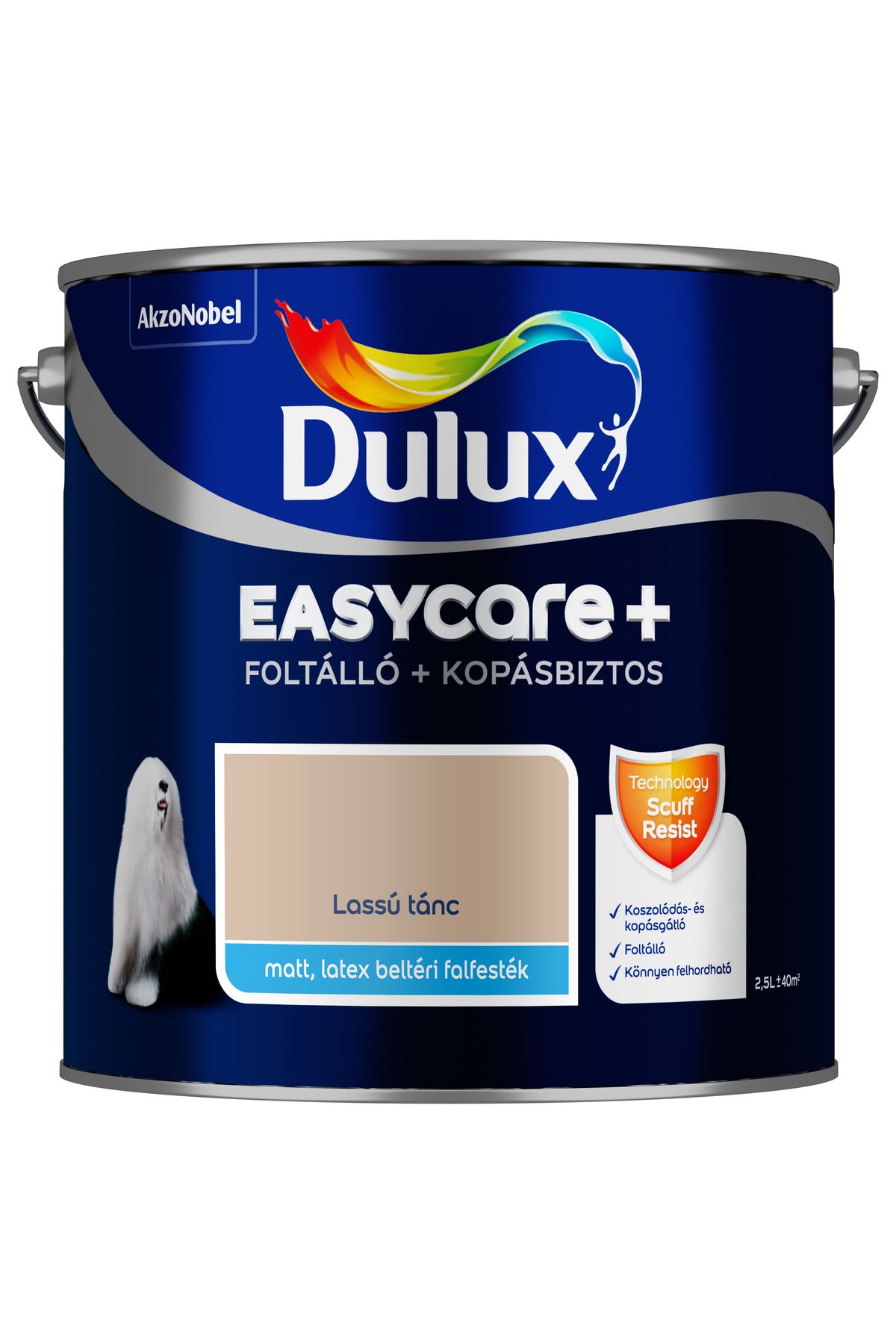 Dulux EasyCare+ Lassú tánc 2,5L – Barna, Beltéri falfesték