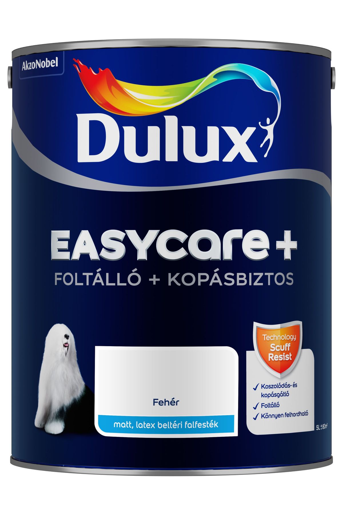 Dulux EasyCare+ Fehér 5L – Beltéri falfesték