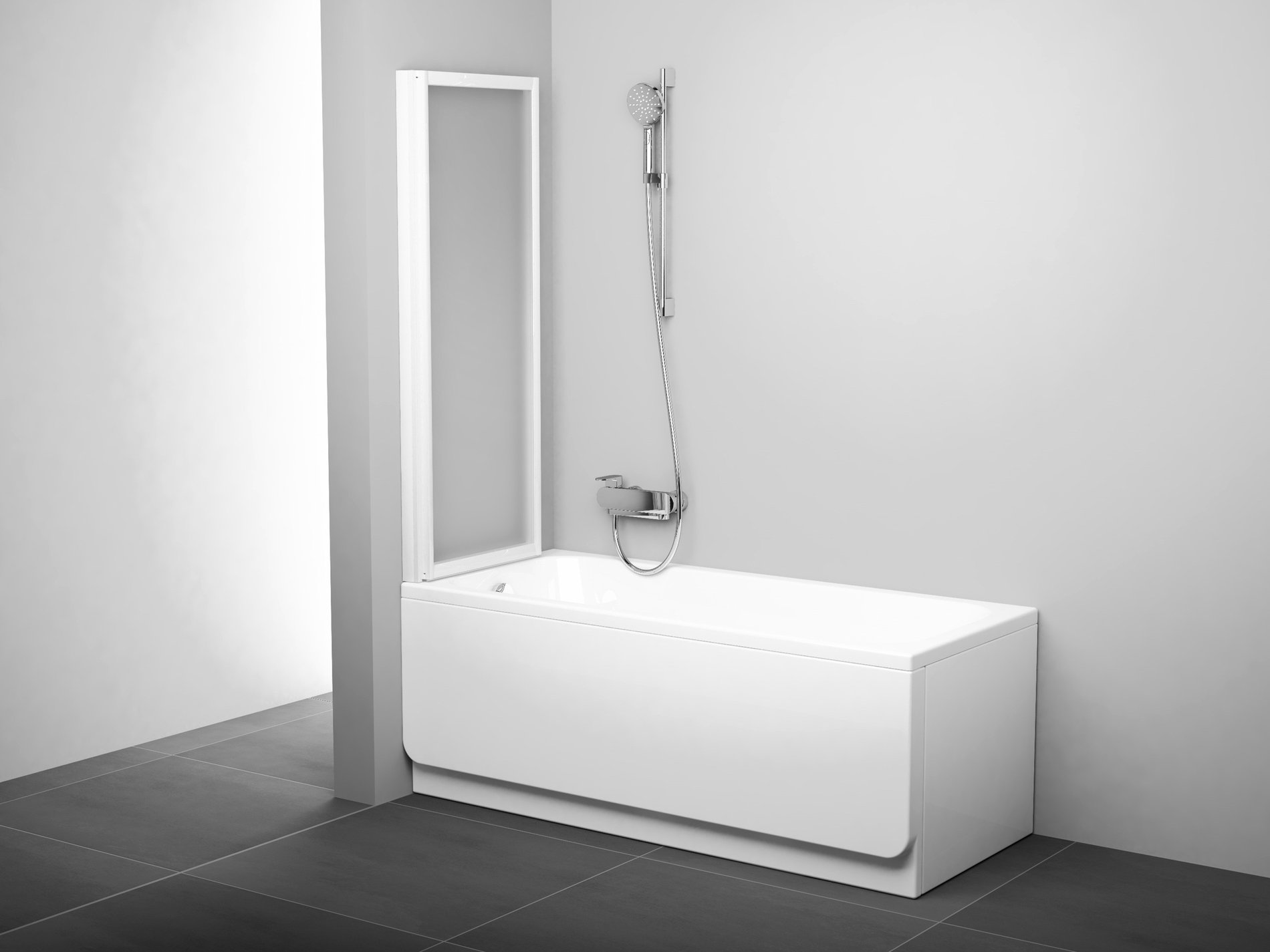 Ravak VS2 105 kádparaván fehér grape – Téglalapkád-paraván
