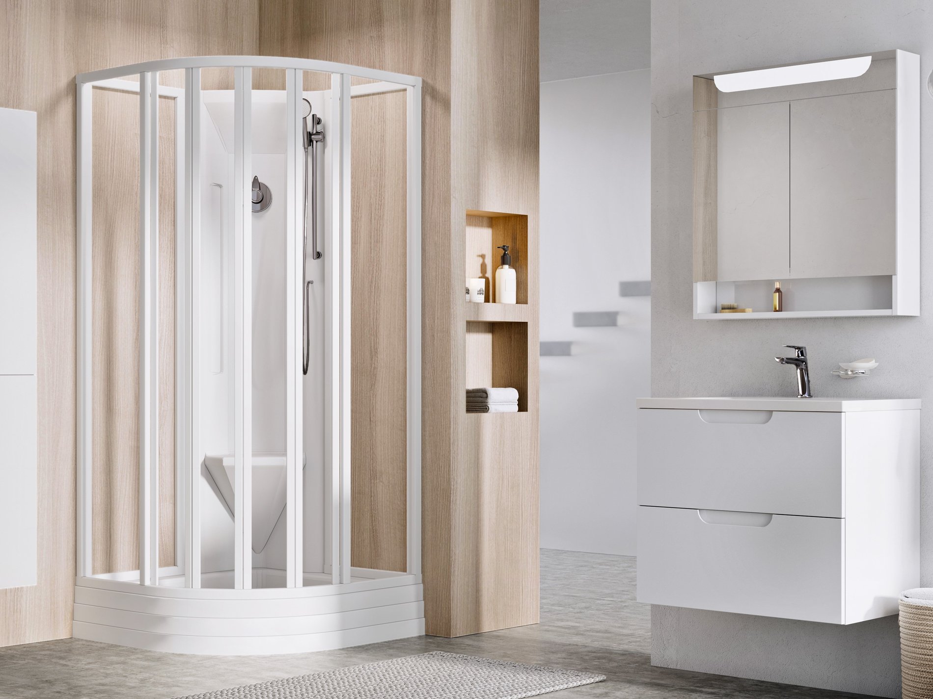Ravak Supernova ASBKP6 90x90 zuhanybox fehér transparent – Negyedköríves zuhanykabinok