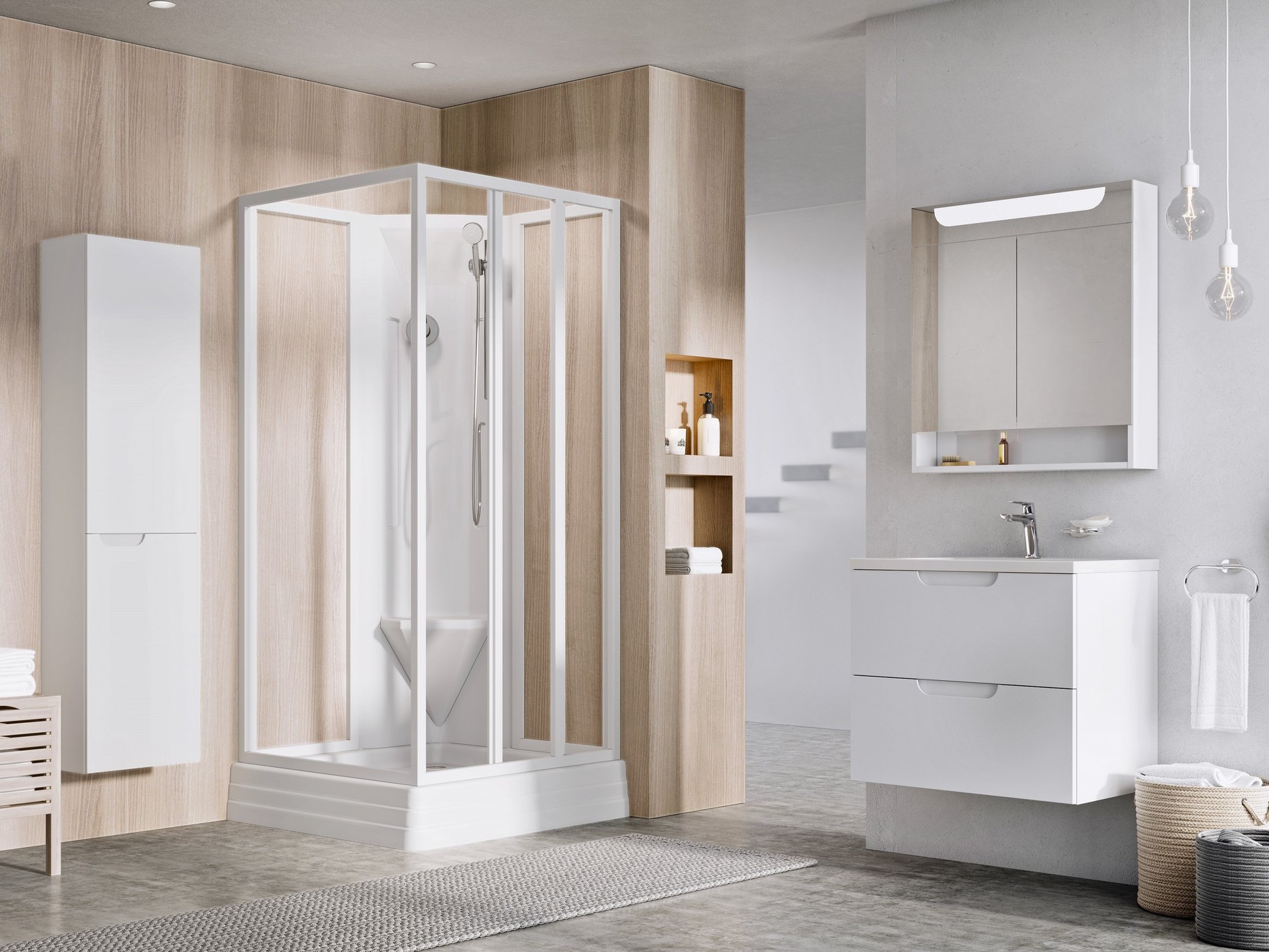 Ravak Supernova ASBP3 90x90 zuhanybox fehér transparent – Sarok zuhanykabinok