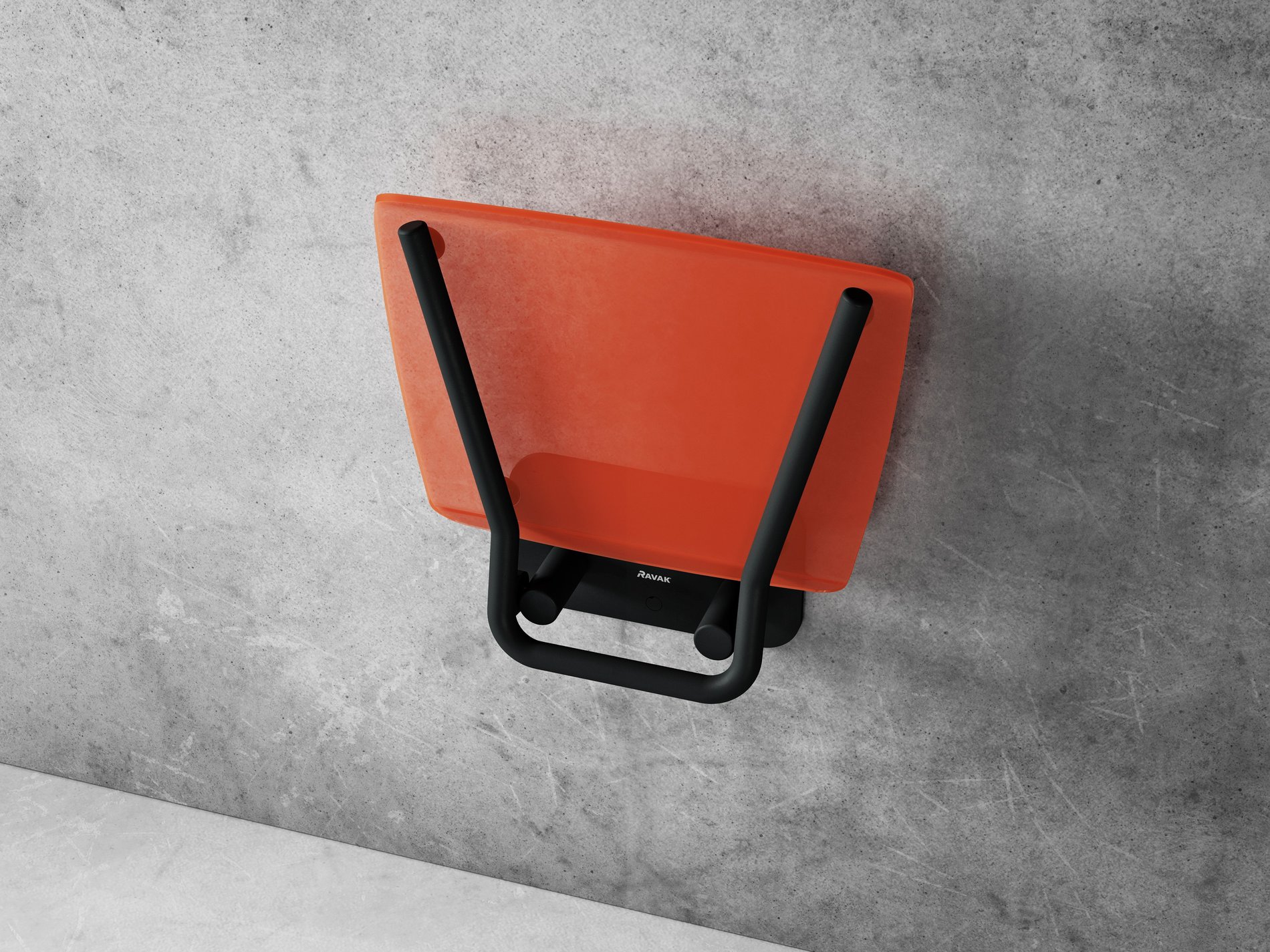 Ravak Ovo-B II ülőke Orange/fekete – Szögletes zuhanyülőkék