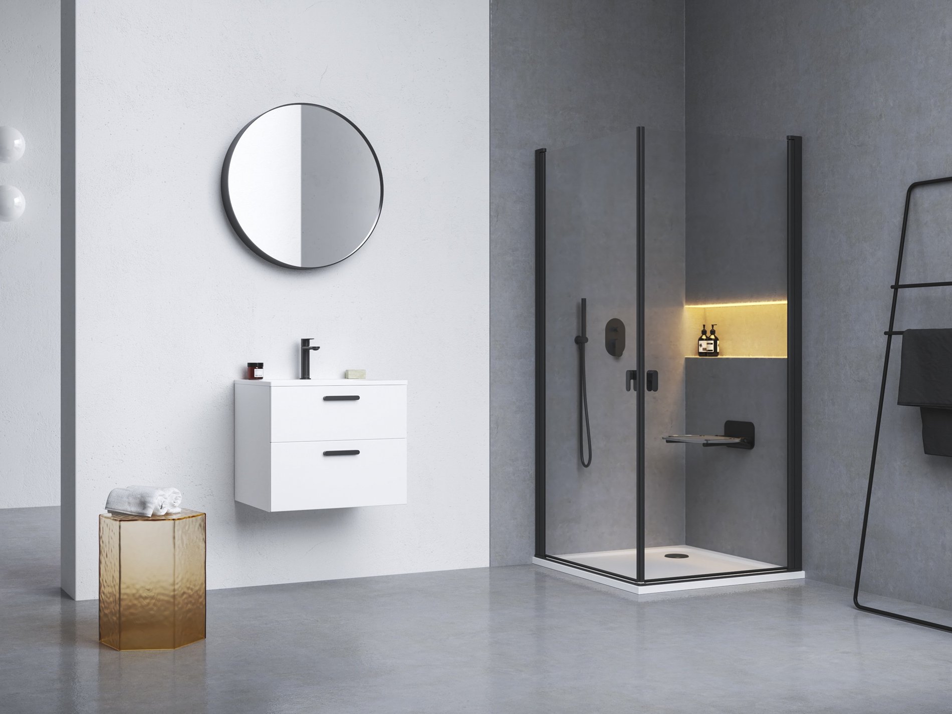 Ravak Chrome ülőke Clear/fekete – Ovális zuhanyülőkék