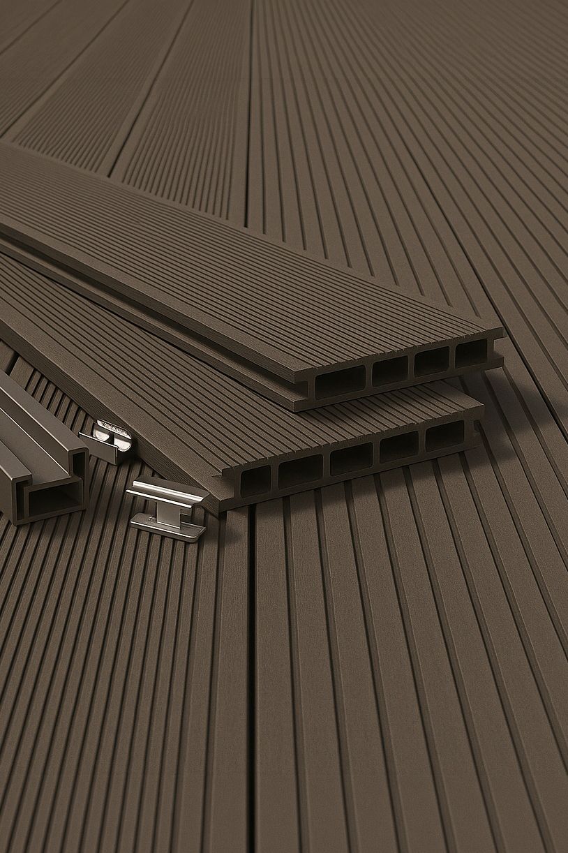 Bergdeck B150 WPC teraszpadló - Heban, 240 cm