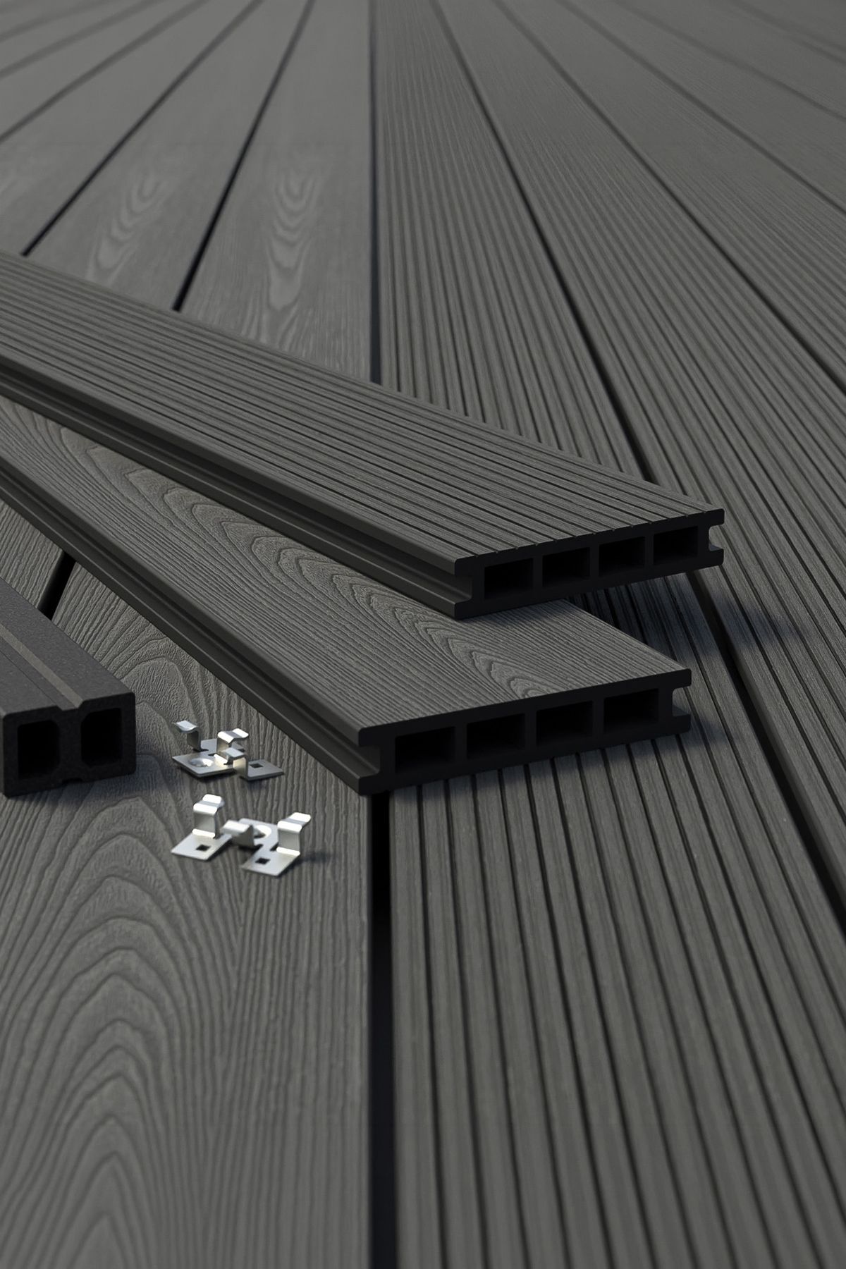 Bergdeck S140 WPC teraszpadló - Szürke