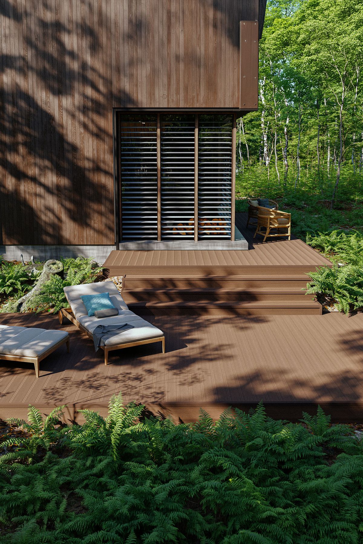 Bergdeck Balkon WPC teraszpadló - Gesztenye