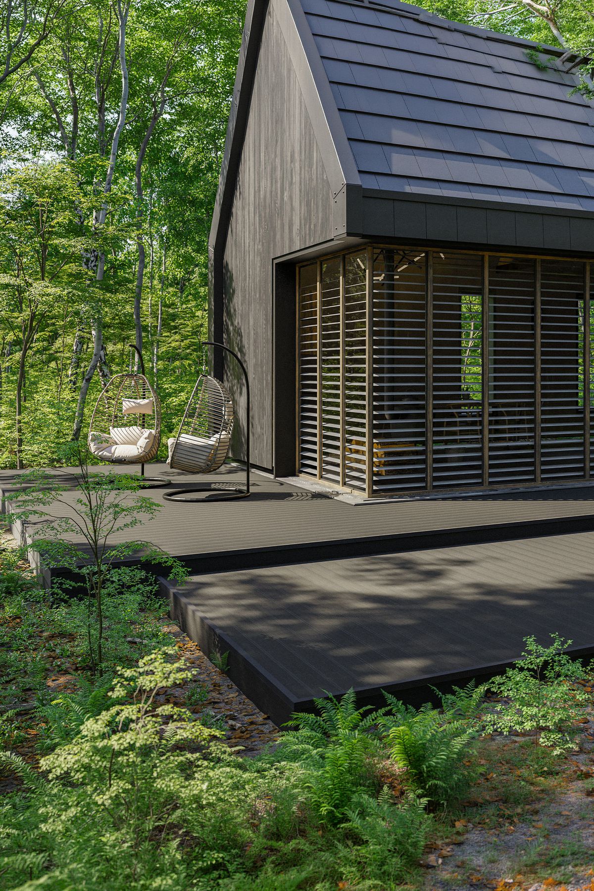 Bergdeck B150 WPC teraszpadló - Fekete, 400 cm