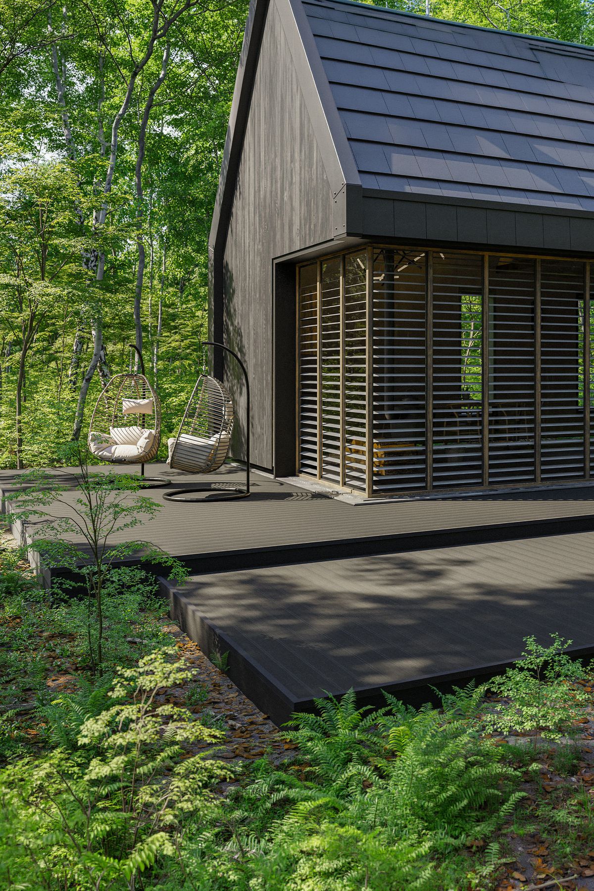 Bergdeck B150 WPC teraszpadló - Fekete, 300 cm
