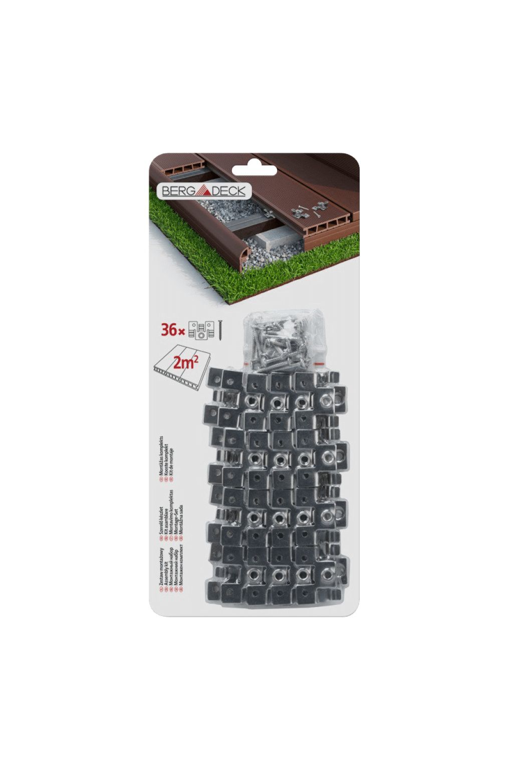 Bergdeck WPC Rozsdamentes acél rögzítőklipsz szet