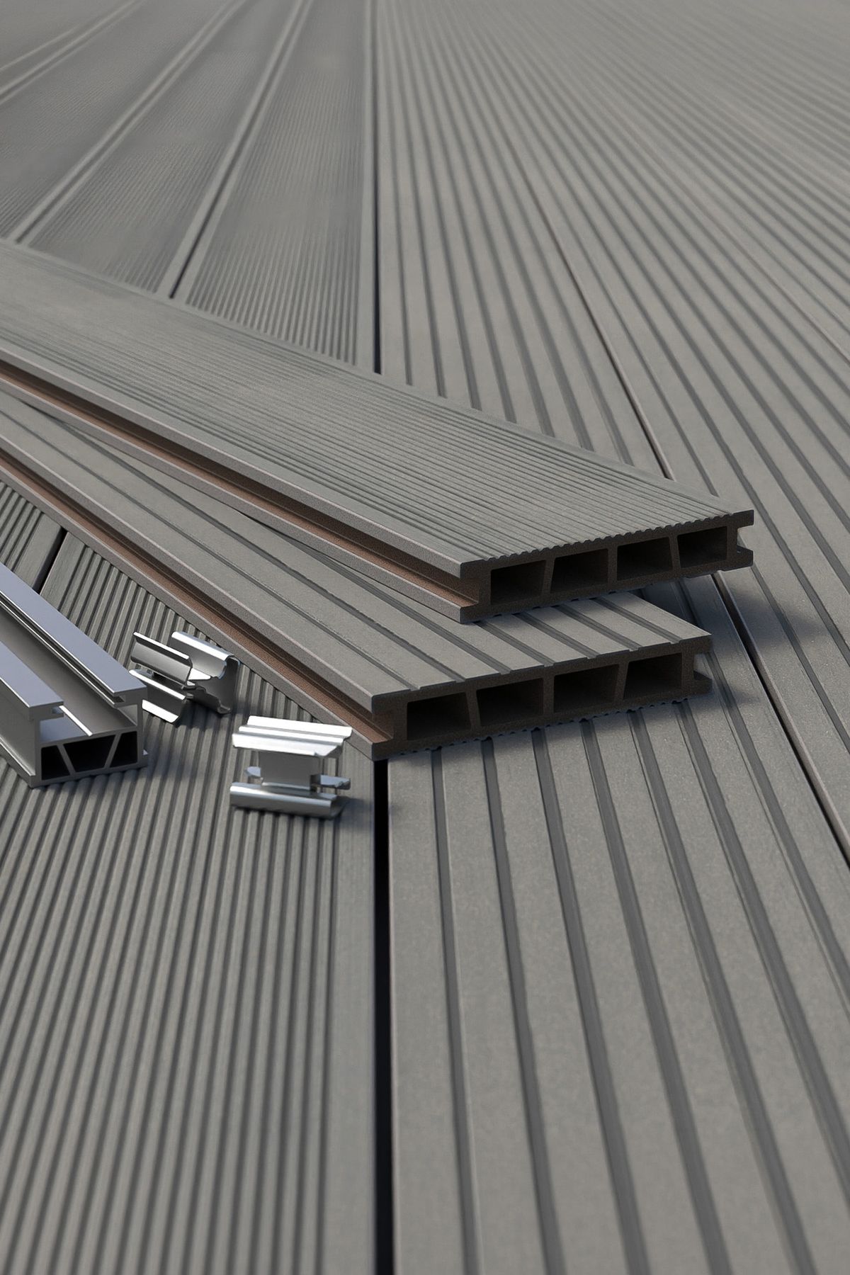 Bergdeck Pure WPC teraszpadló - Antracit