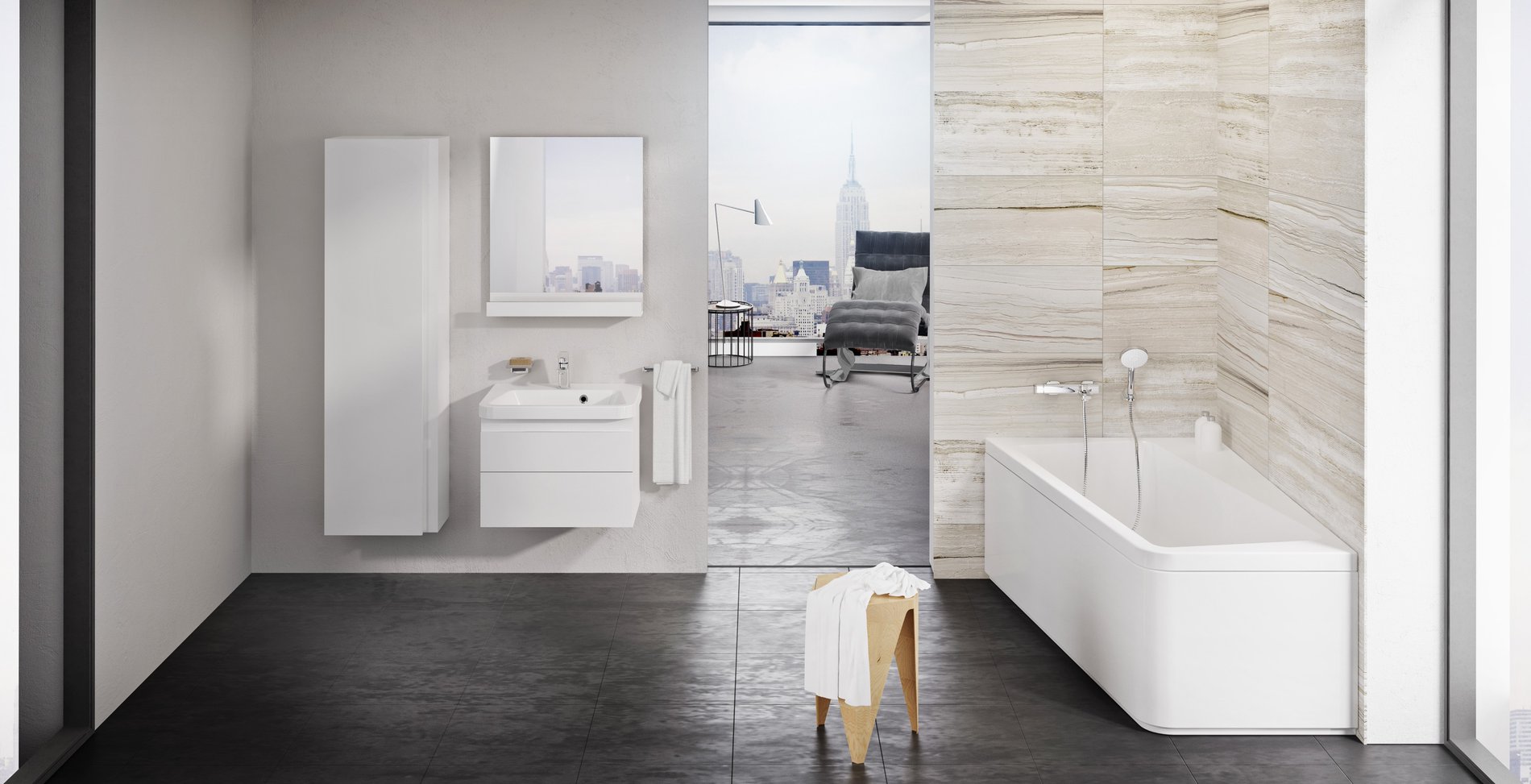 Ravak 10° akrilkád 160x95 balos fehér – Sarokkádak