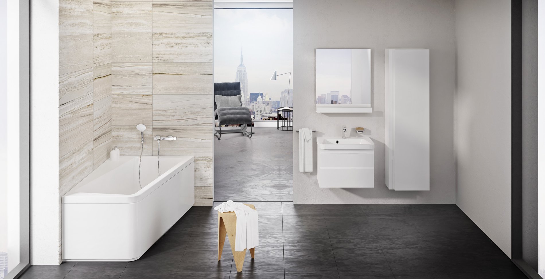 Ravak 10° akrilkád 160x95 jobbos fehér – Sarokkádak