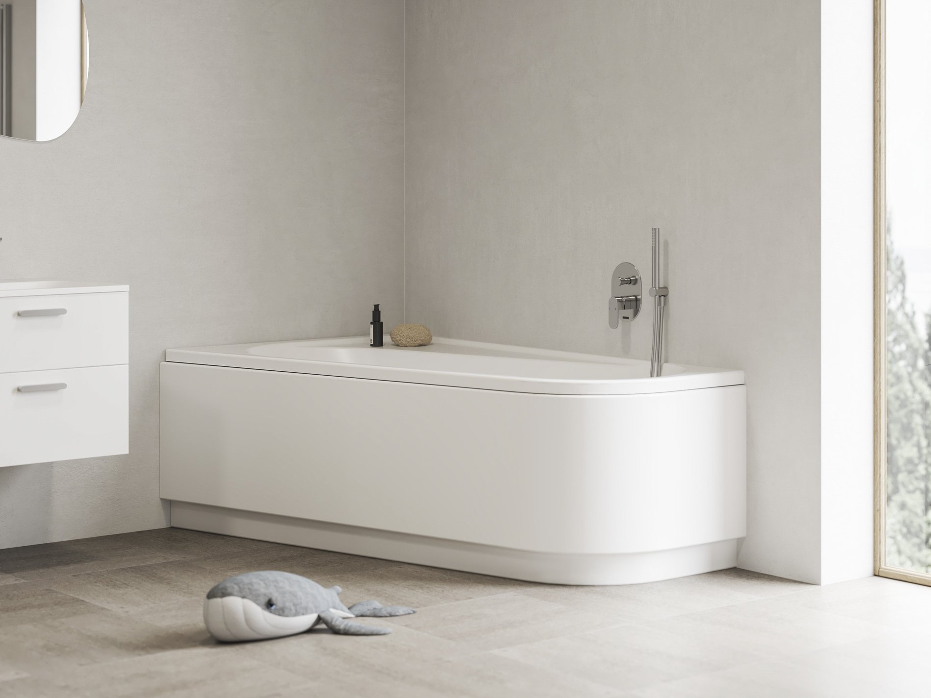 Ravak Chrome akrilkád 170x105 balos, fehér – Sarokkádak