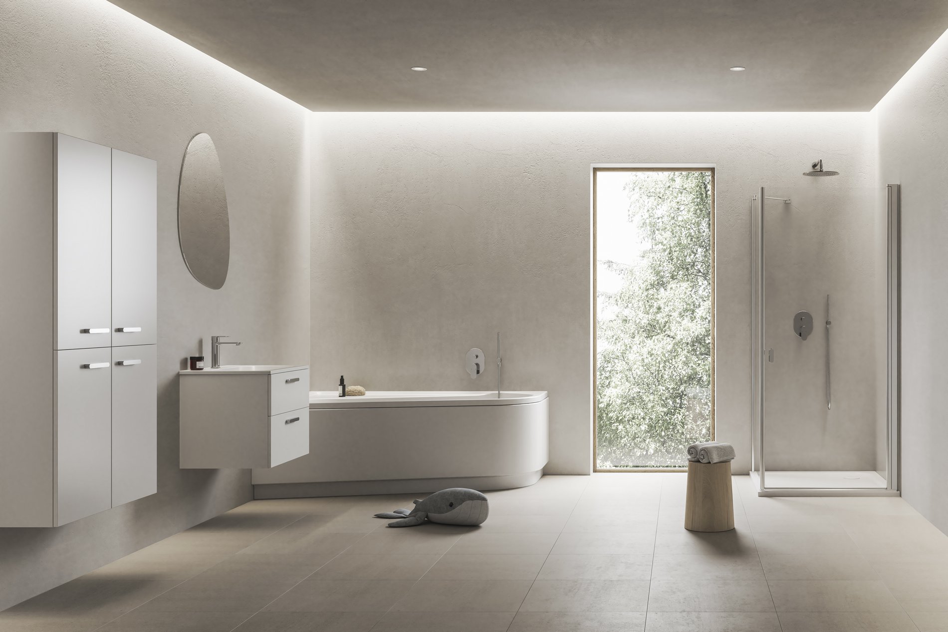 Ravak Chrome akrilkád 170x105 balos, fehér – Sarokkádak