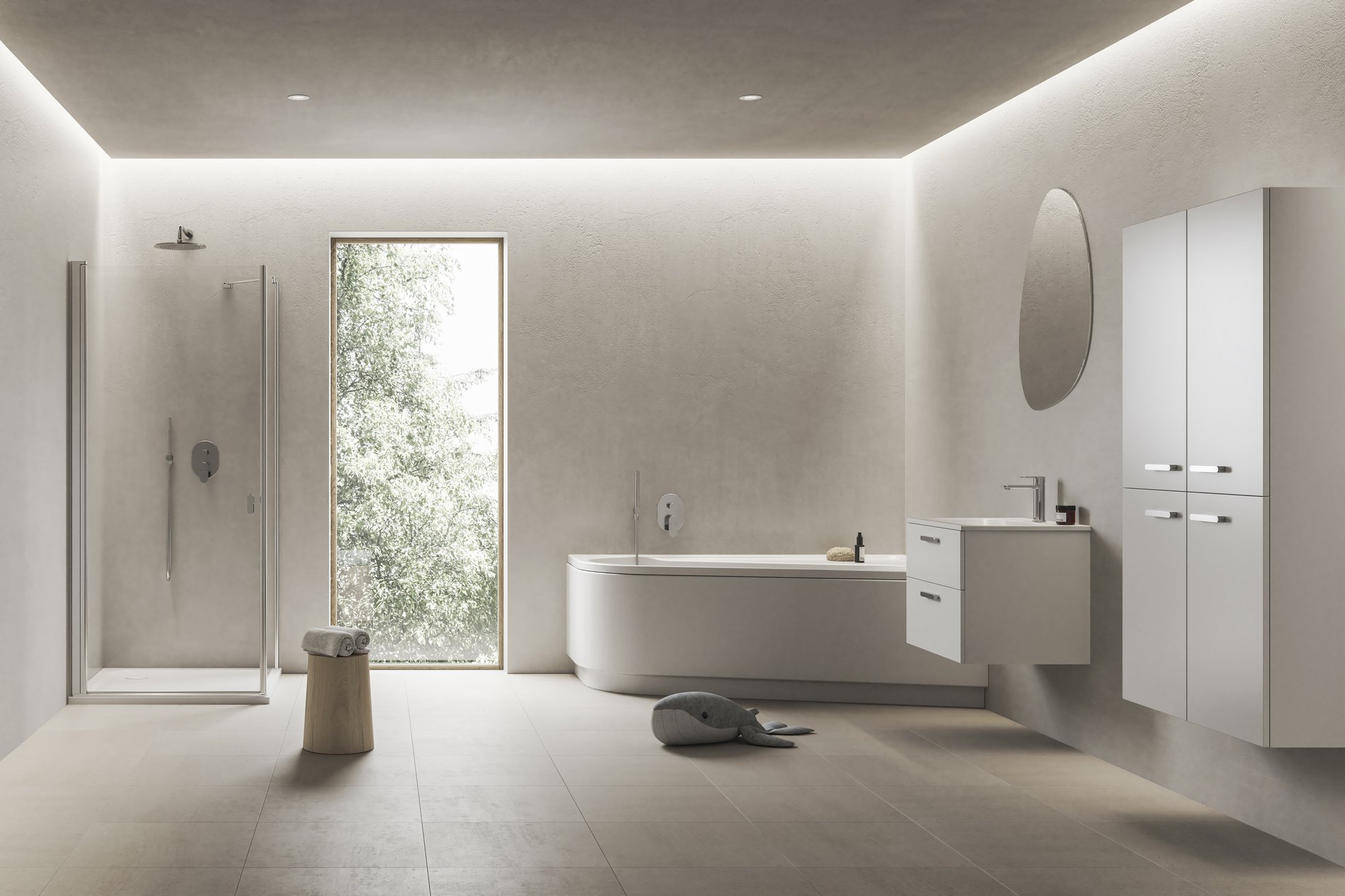 Ravak Chrome akrilkád 170x105 jobbos, fehér – Sarokkádak