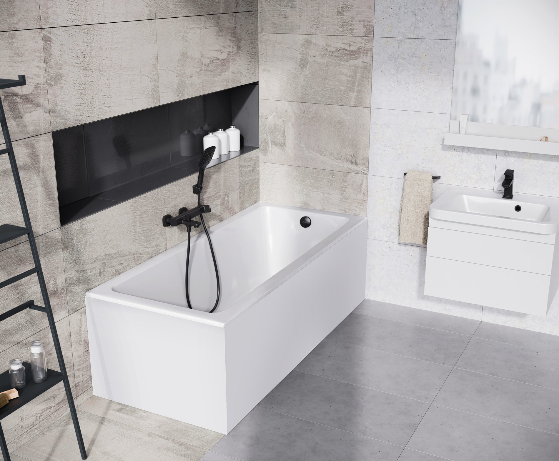 Ravak 10° akrilkád Slim 170x75 fehér – Téglalap alakú kádak