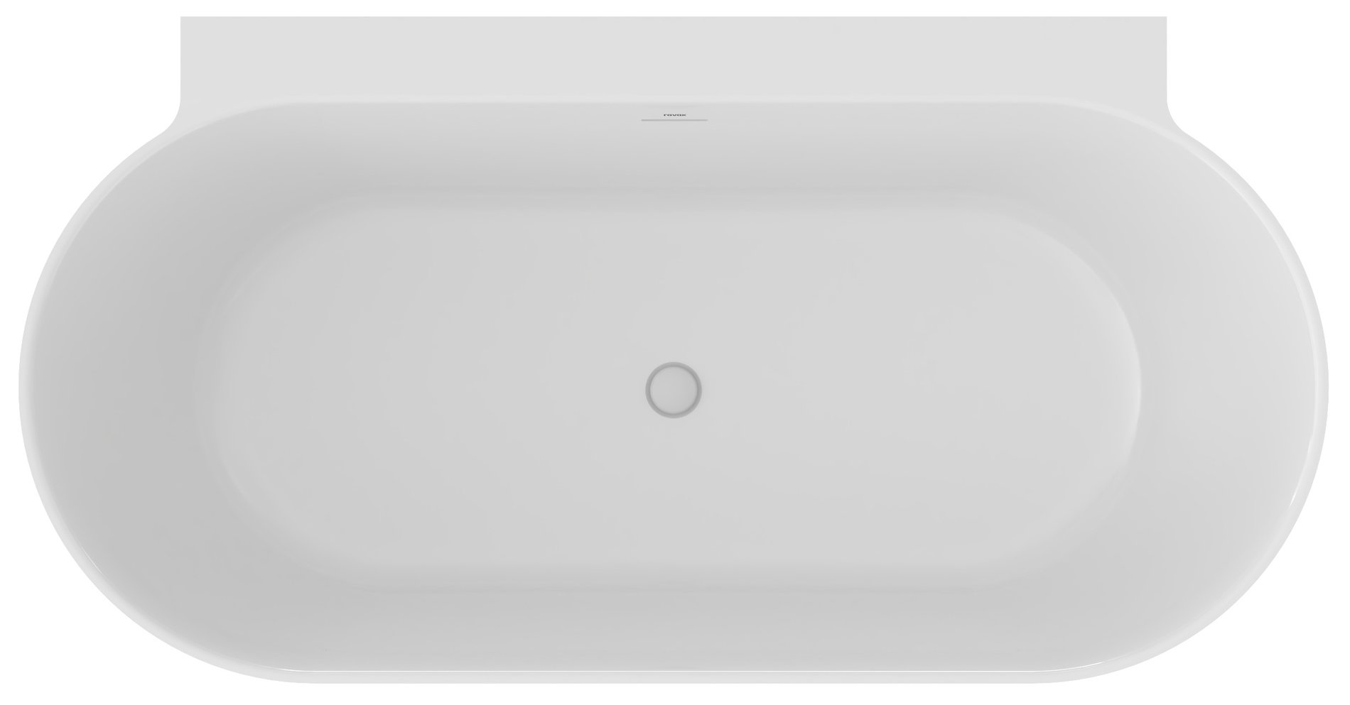 Ravak Freedom Wall II Tec 170x87, akrilkád, Alabaster Pink/fehér, fehér/fekete/króm lefolyó – Rózsaszín, Szabadon álló kádak