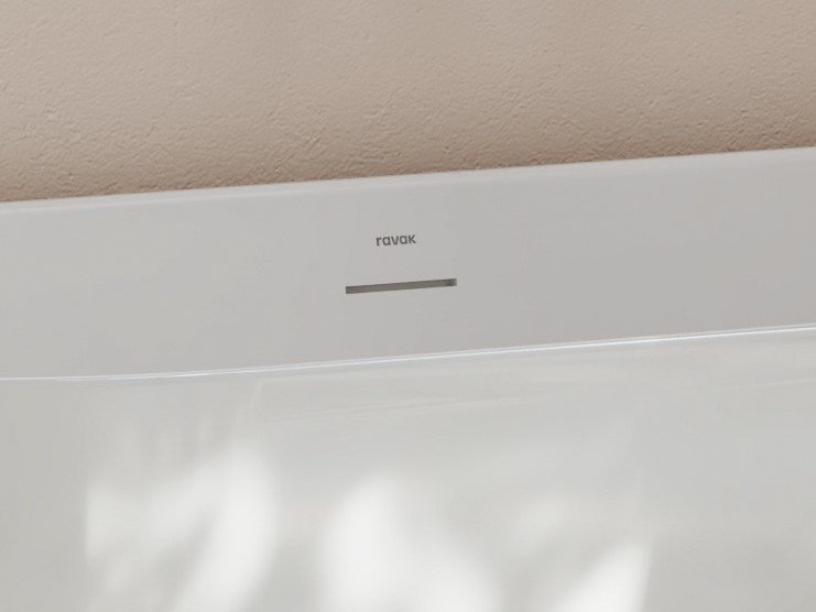 Ravak Freedom O Tec 170x77 akrilkád, Grey Green/fehér szabadonálló, fehér/fekete/króm lefolyó – Zöld, Szabadon álló kádak