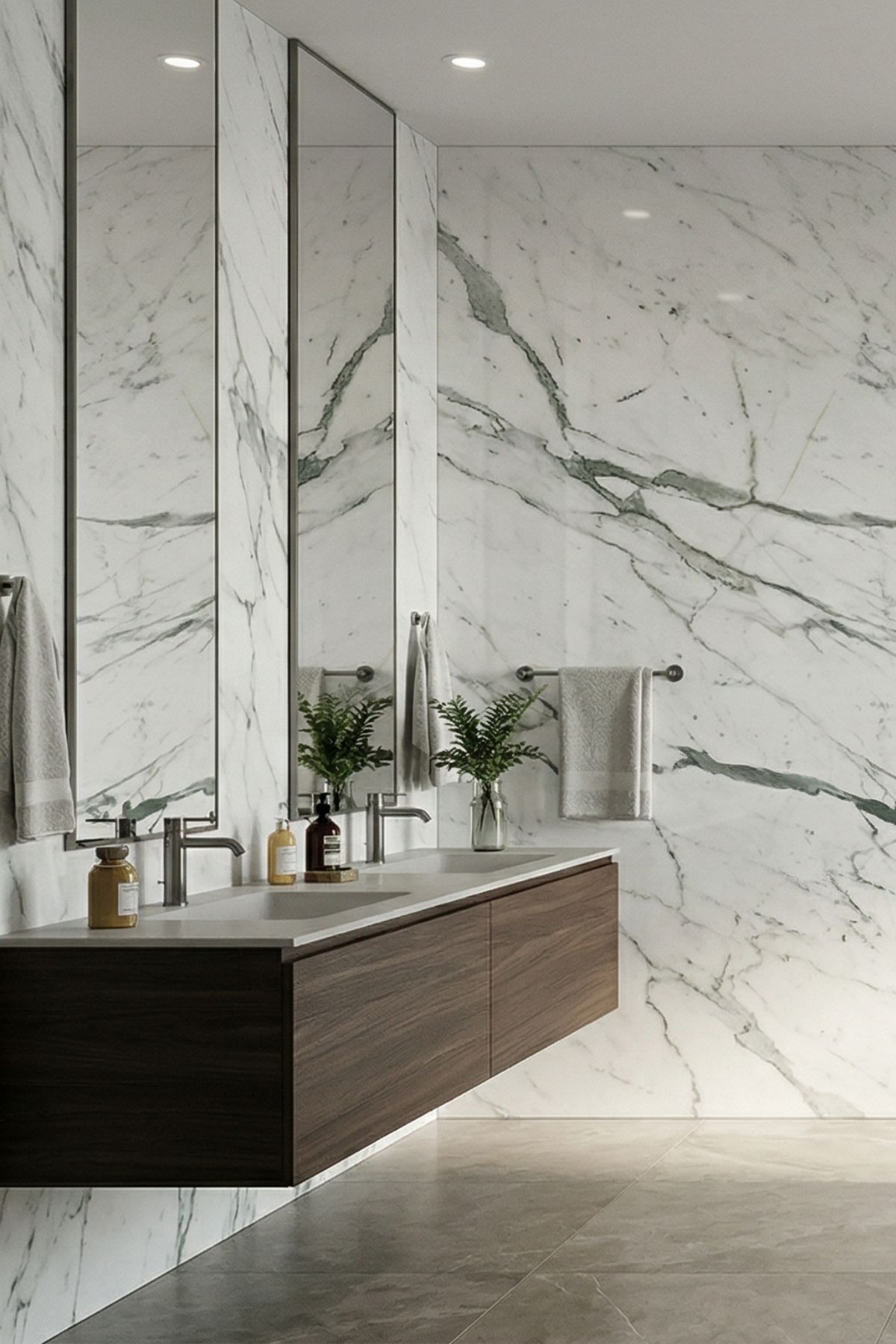 Ceramin XXL SPC fal Carrara Vained White 3mm – Márvány, SPC / Vinyl falburkolat