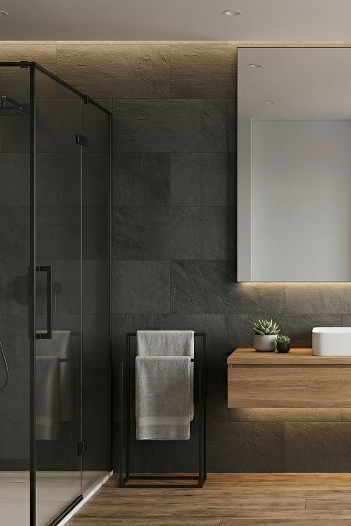 Ceramin SPC fal Off Black 3mm – Fekete, SPC / Vinyl falburkolat