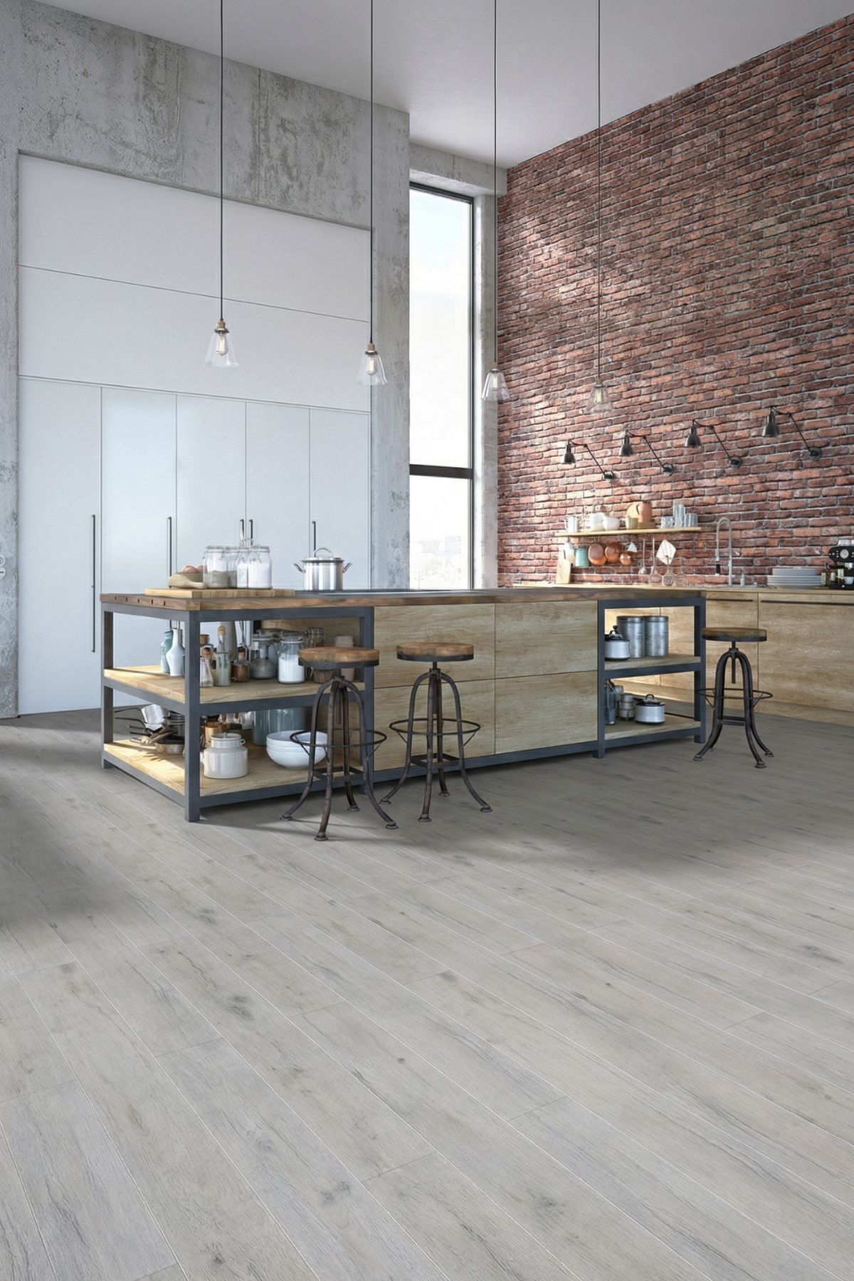 Ceramin SPC padló Elm Silvergrey 4,5mm – Szürke, SPC / Vinyl padló