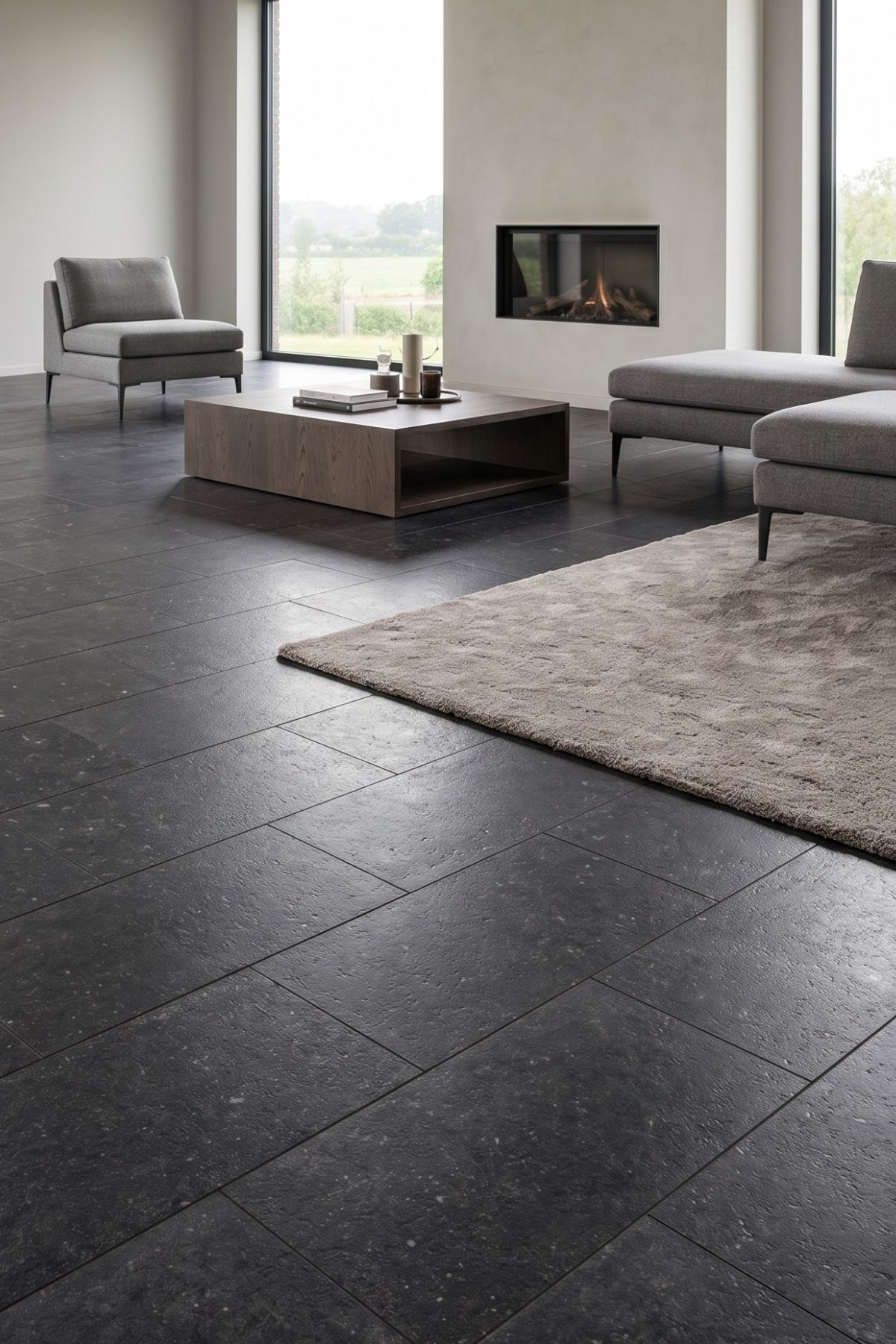 Ceramin SPC padló Belfiero 4,5mm – Sötét szürke, SPC / Vinyl padló