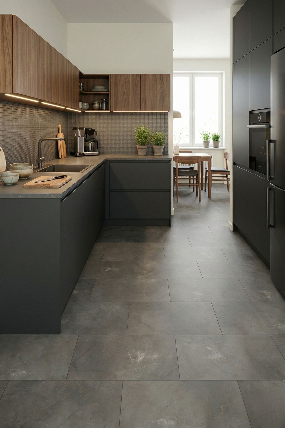 Ceramin SPC padló Austin 4,5mm – Sötét Szürke, SPC / Vinyl padló