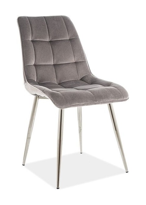 Stelvia Chair Chrome Velvet