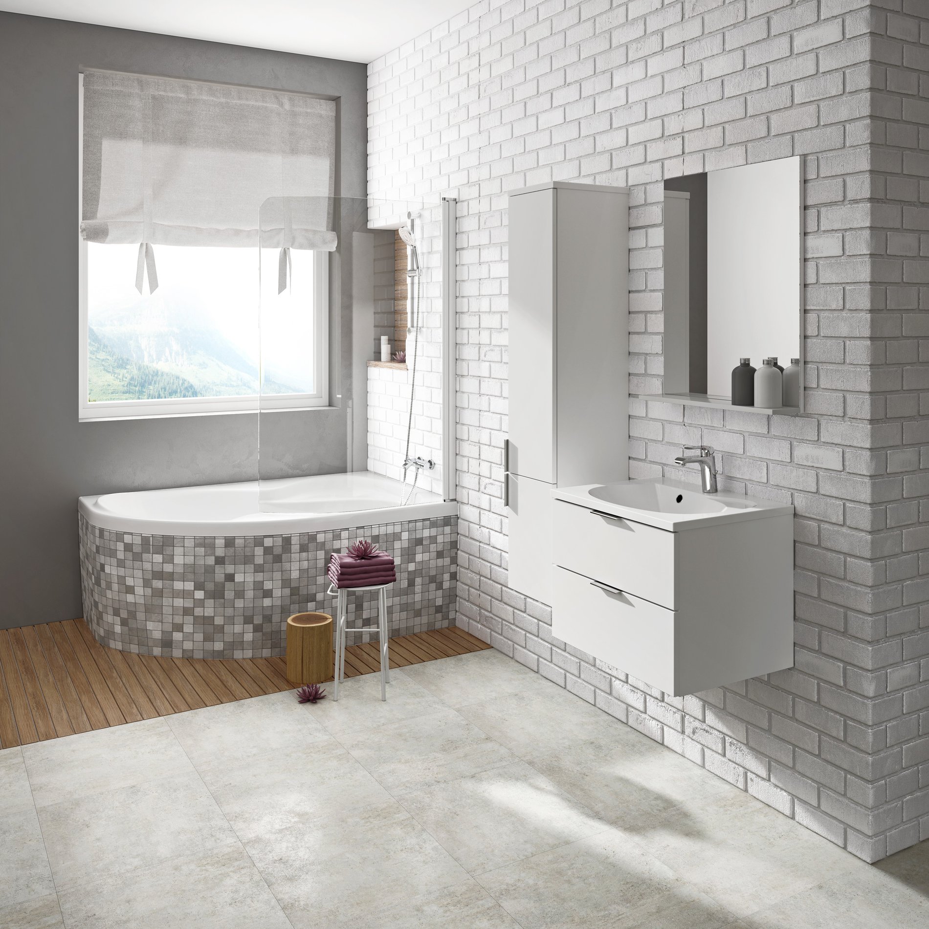 Ravak Rosa II 160x105 akrilkád jobb (hófehér) – Sarokkádak