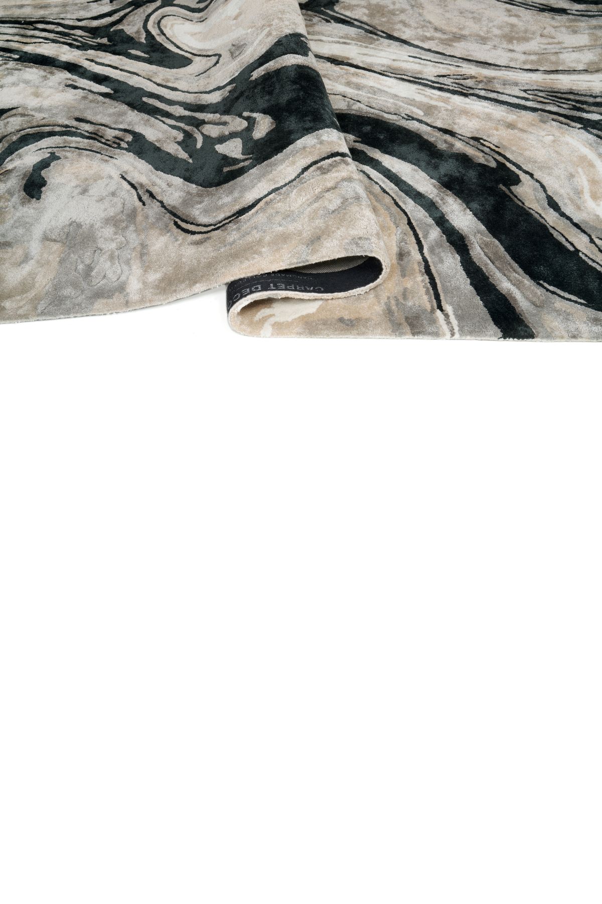 CarpetDeco Blur Black 200x300 – sötétbézs, Kézzel készült