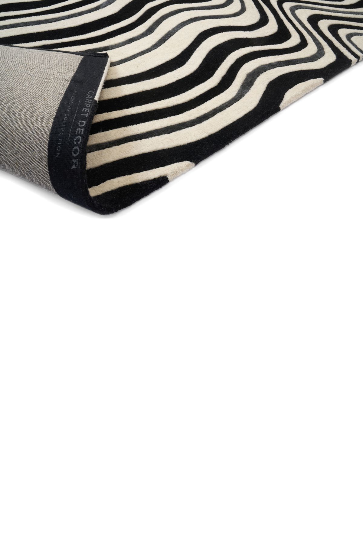 CarpetDeco Draft Black 200x300 – bézs, Kézzel készült