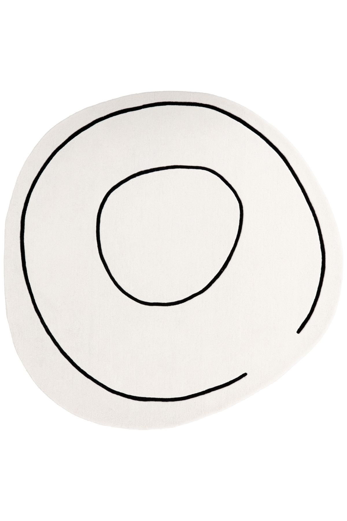 CarpetDeco Loop Ivory Round 200x200 – elefántcsont, Kézzel készült