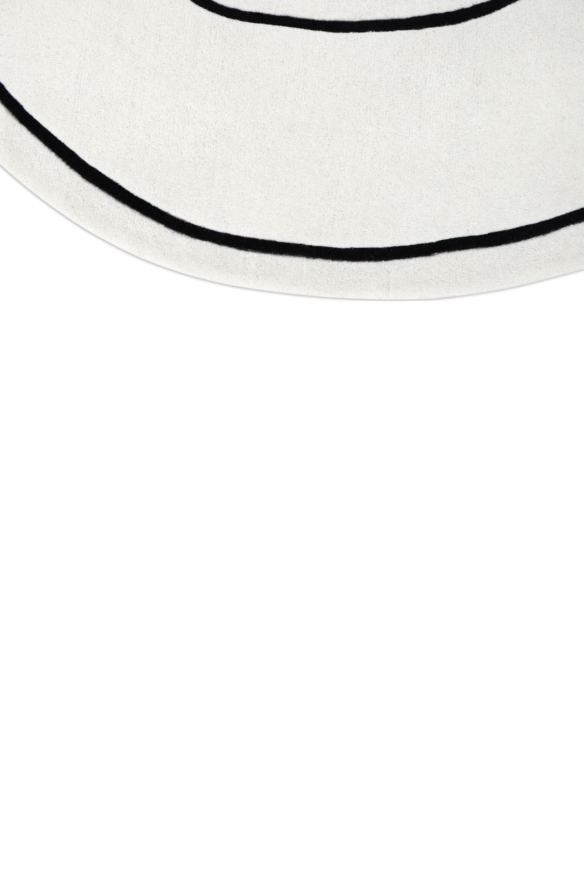 CarpetDeco Loop Ivory Round 250x250 – elefántcsont, Kézzel készült