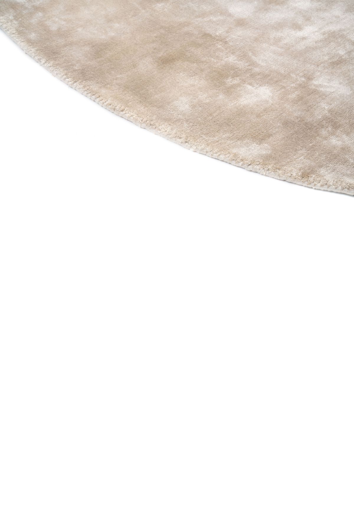 CarpetDeco Plain Paloma Round 200x200 – sötétbézs, Kézzel készült