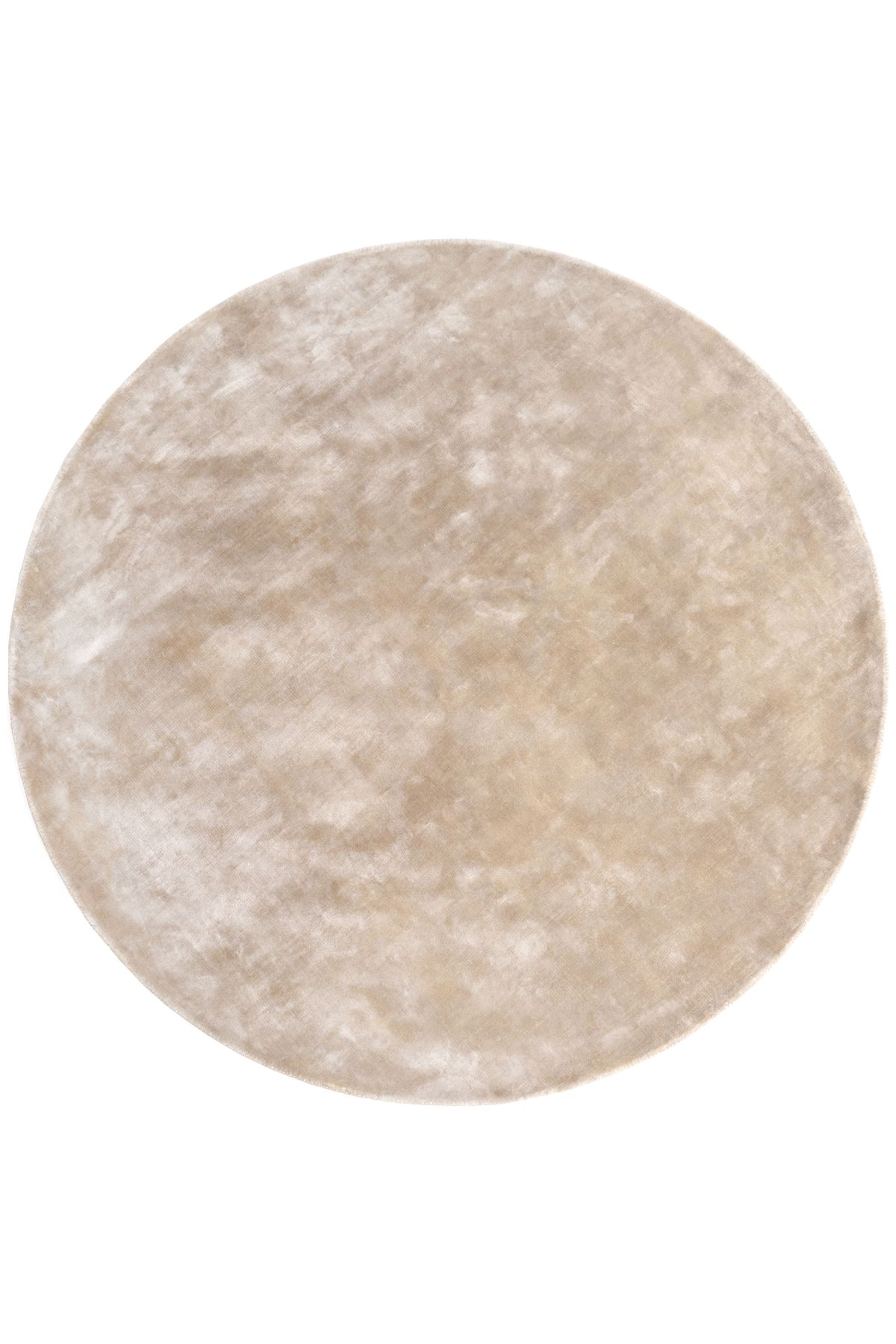CarpetDeco Plain Paloma Round 250x250 – sötétbézs, Kézzel készült