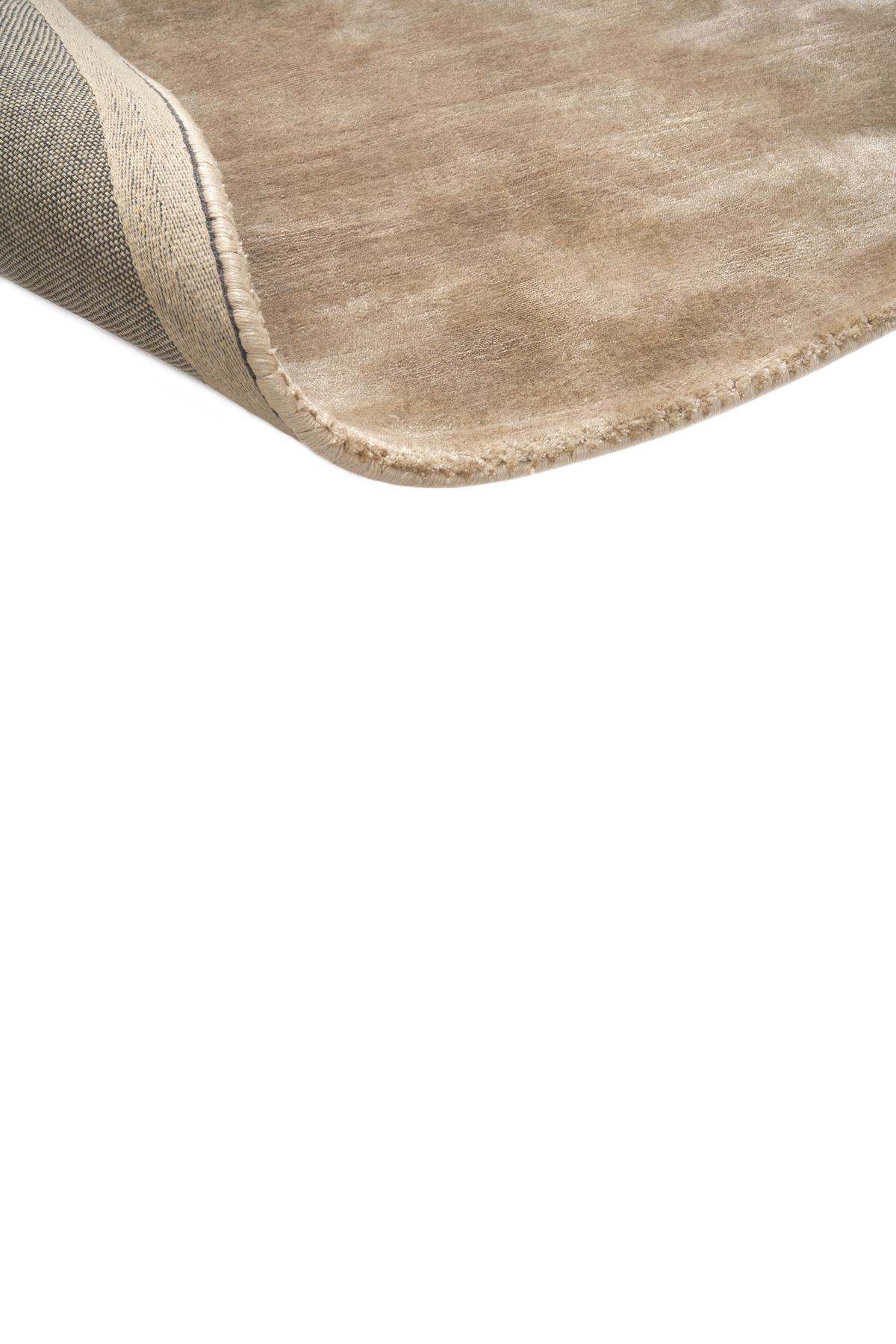 CarpetDeco Plain Paloma Round 250x250 – sötétbézs, Kézzel készült
