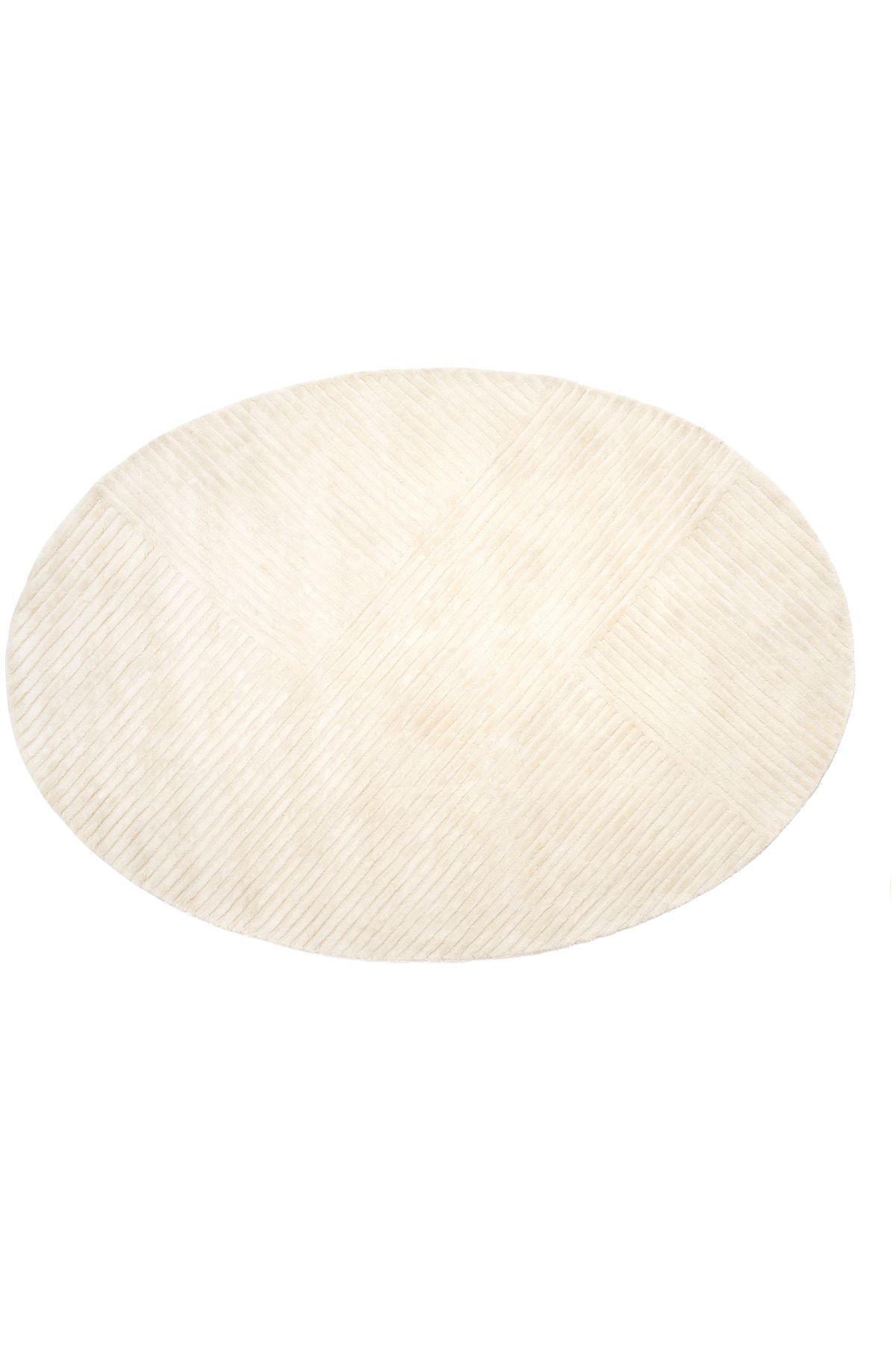 CarpetDeco Sierra Ivory Oval 200x300 – elefántcsont, Kézzel készült