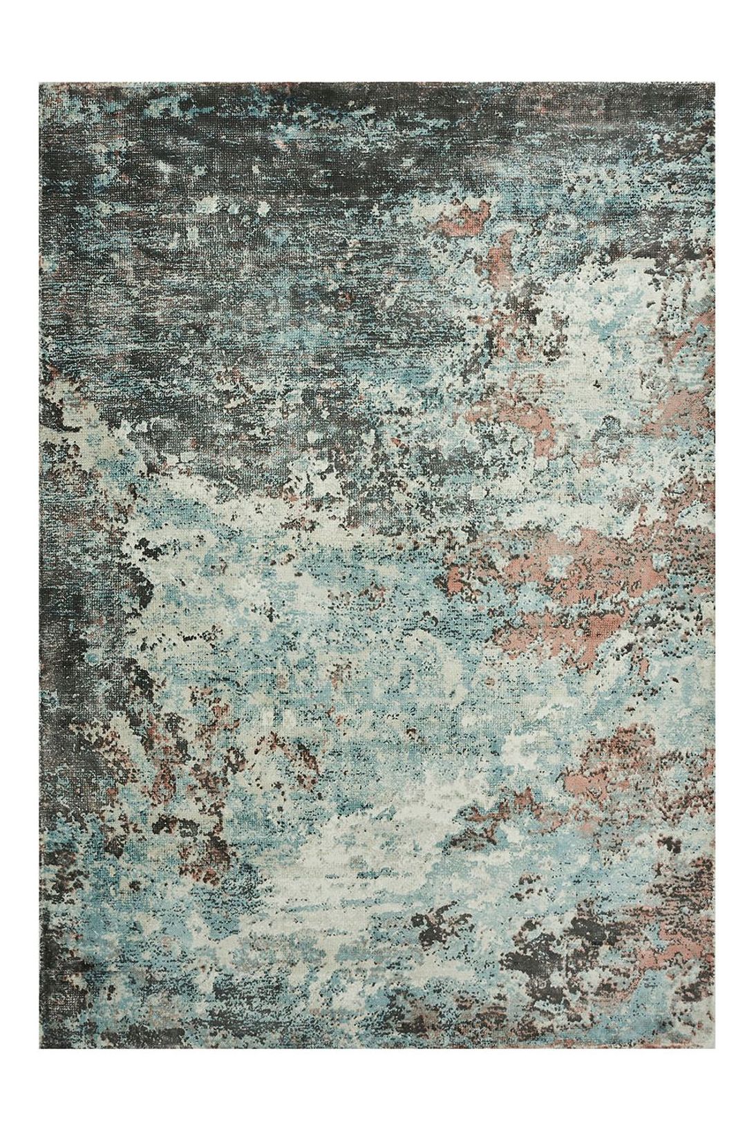CarpetDeco Sintra Teal Peach 200x300 – többszínű, Kézzel készült