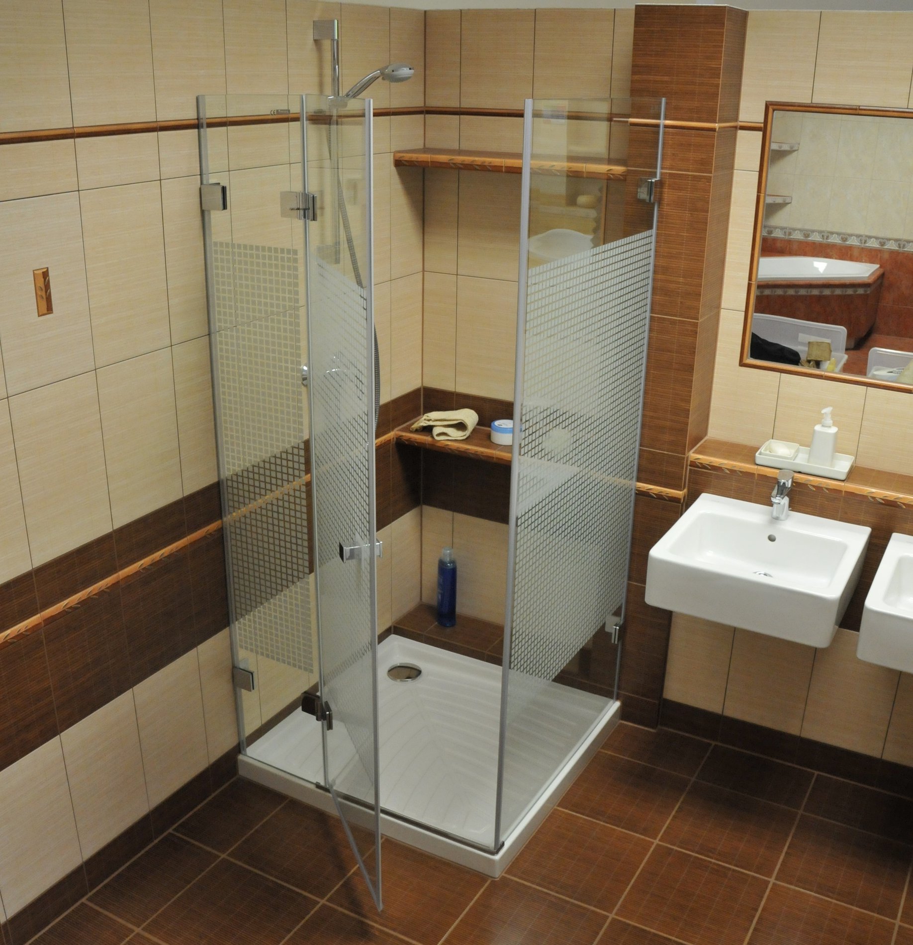 Ravak GlassLine GSDPS 80x80 bal zuhanykabin króm matrix (beleértve G SET) – Sarok zuhanykabinok
