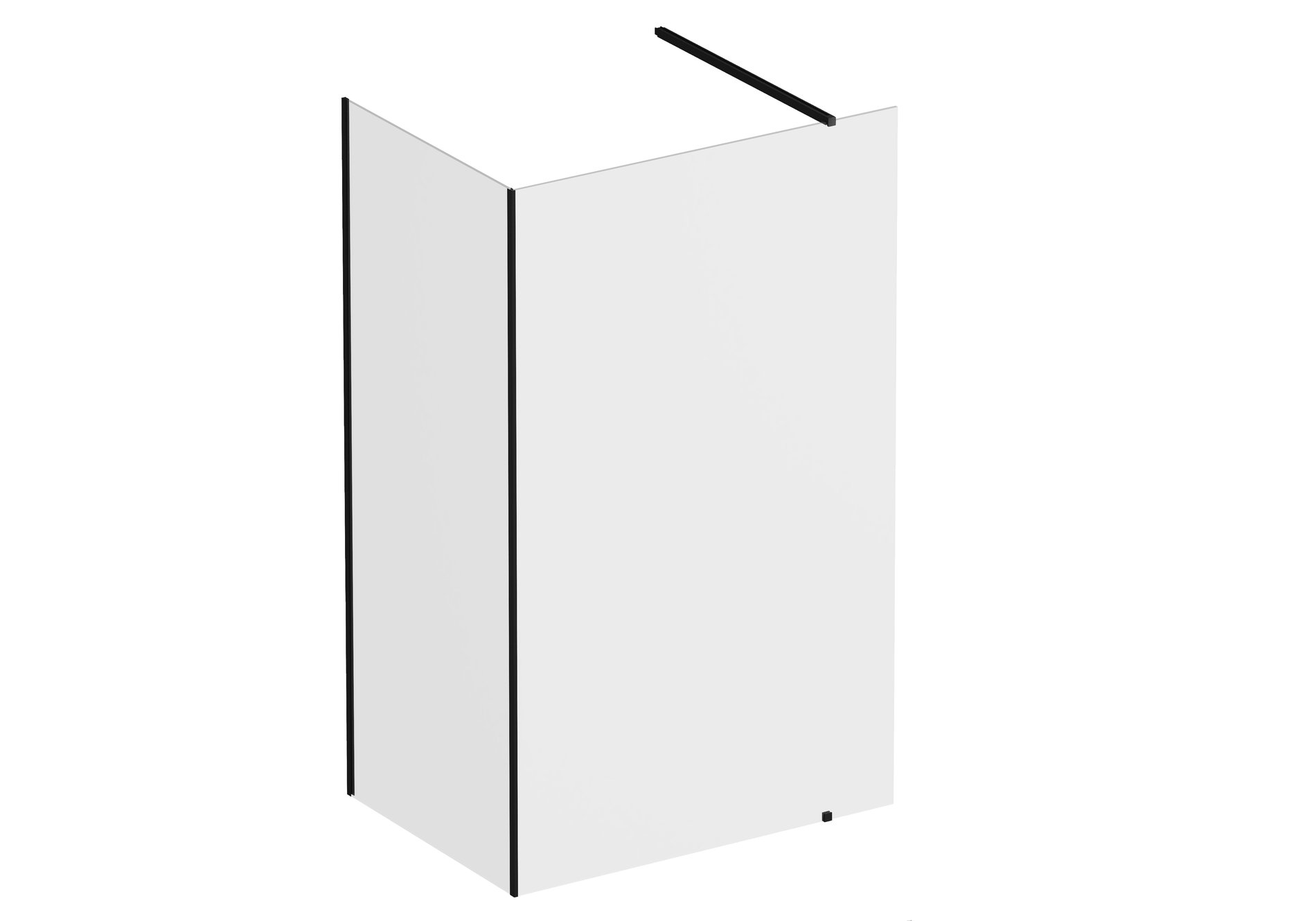 Ravak Walk-In Corner Szett 110x80, zuhanykabin fekete transparent – Walk-in zuhanykabinok