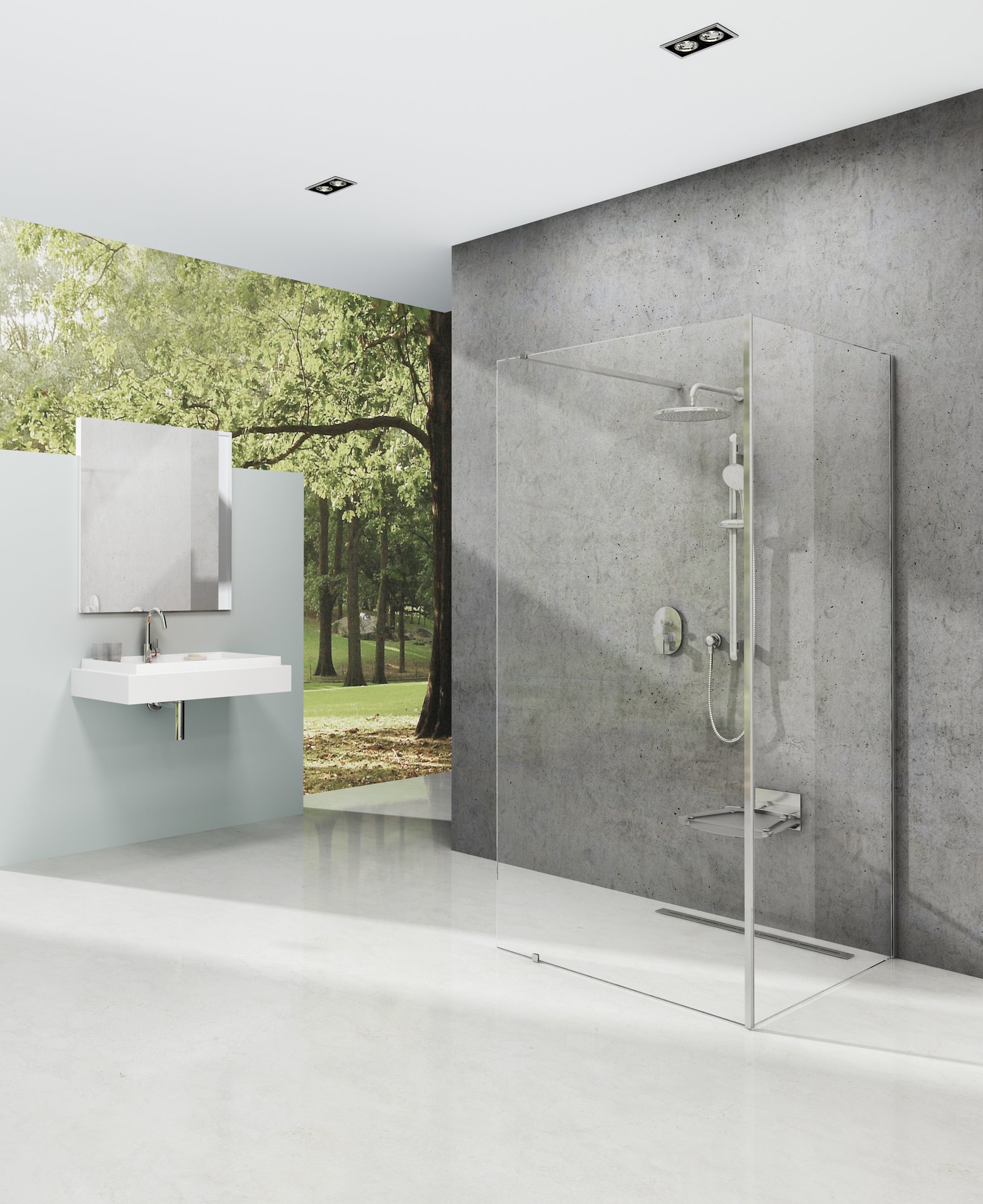 Ravak Walk-In Corner Szett 110x80, zuhanykabin krómhatású transparent – Walk-in zuhanykabinok