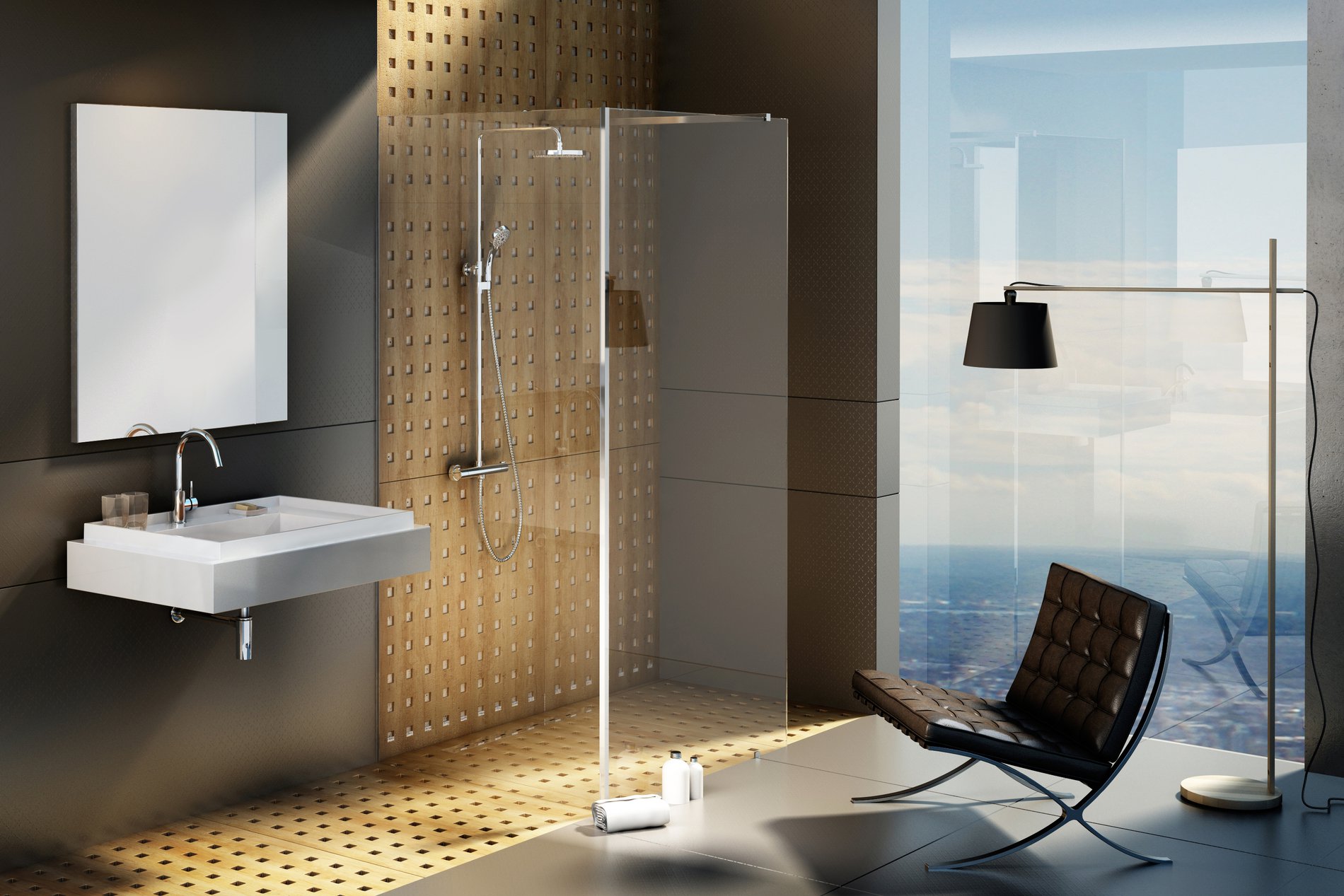 Ravak Walk-In Corner Szett 120x80, zuhanykabin krómhatású transparent – Walk-in zuhanykabinok