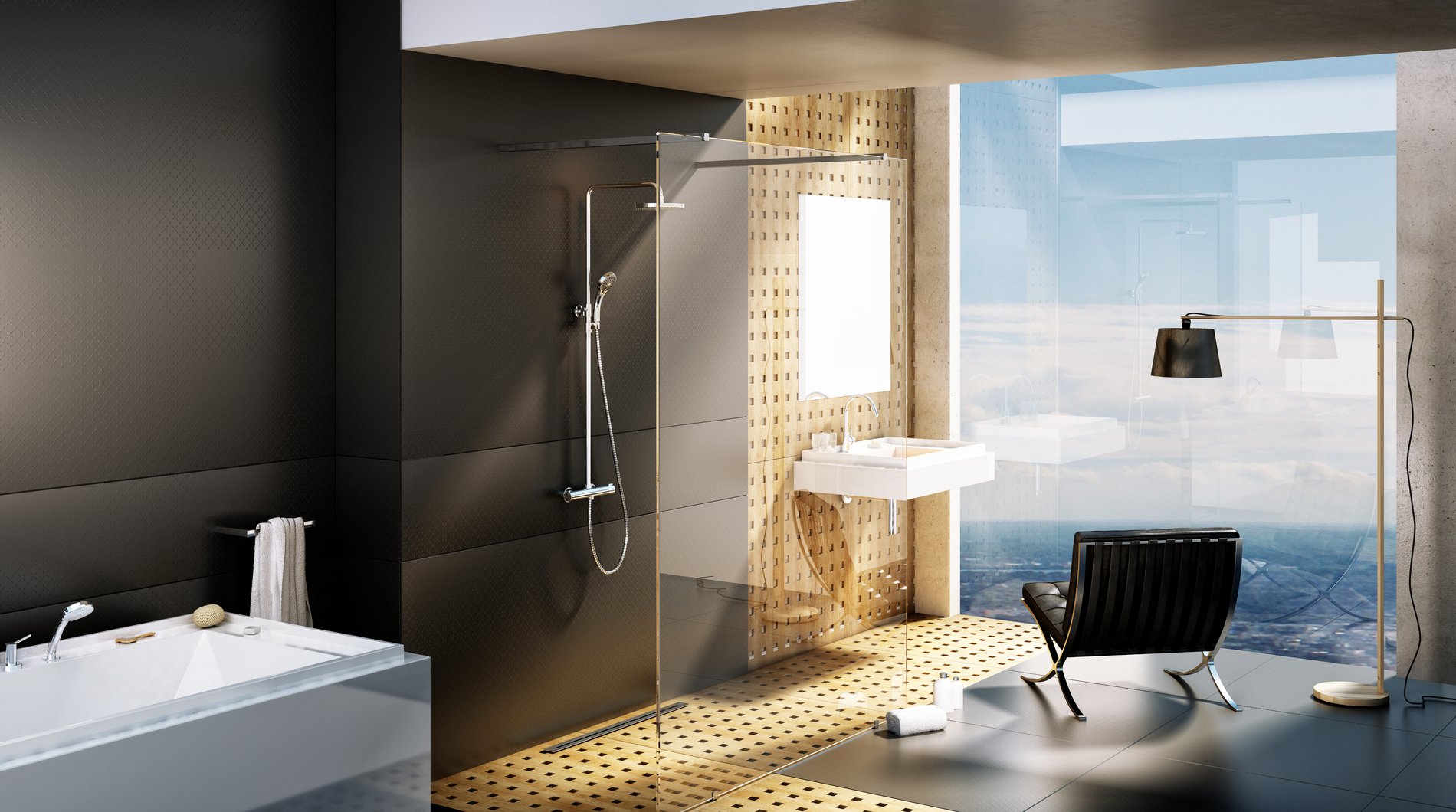 Ravak Walk-In Free Szett 140, zuhanykabin krómhatású transparent – Walk-in zuhanykabinok