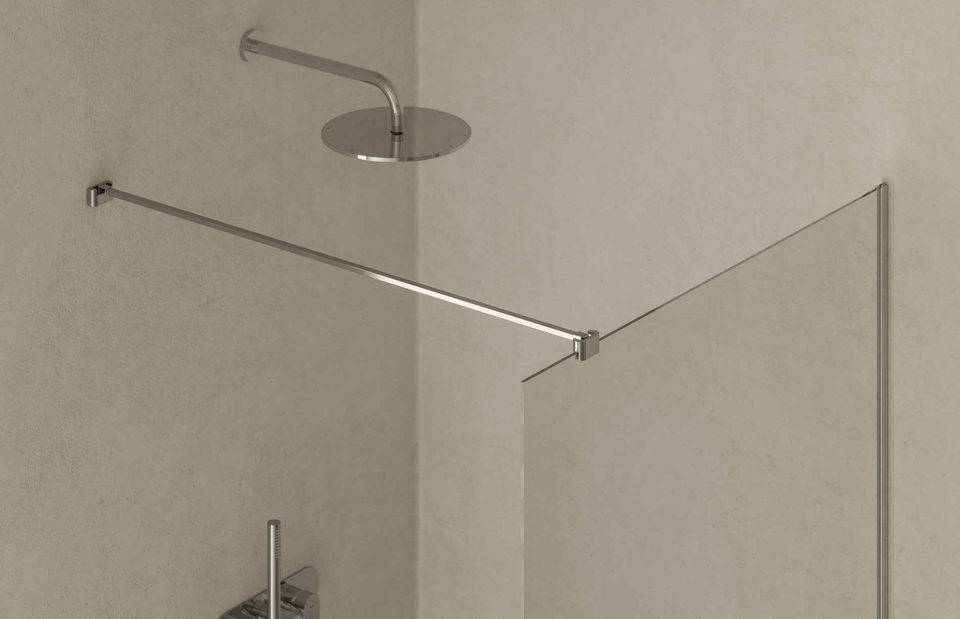 Ravak Walk-In Air Wall 110 zuhanykabin krómhatású transparent – Walk-in zuhanykabinok