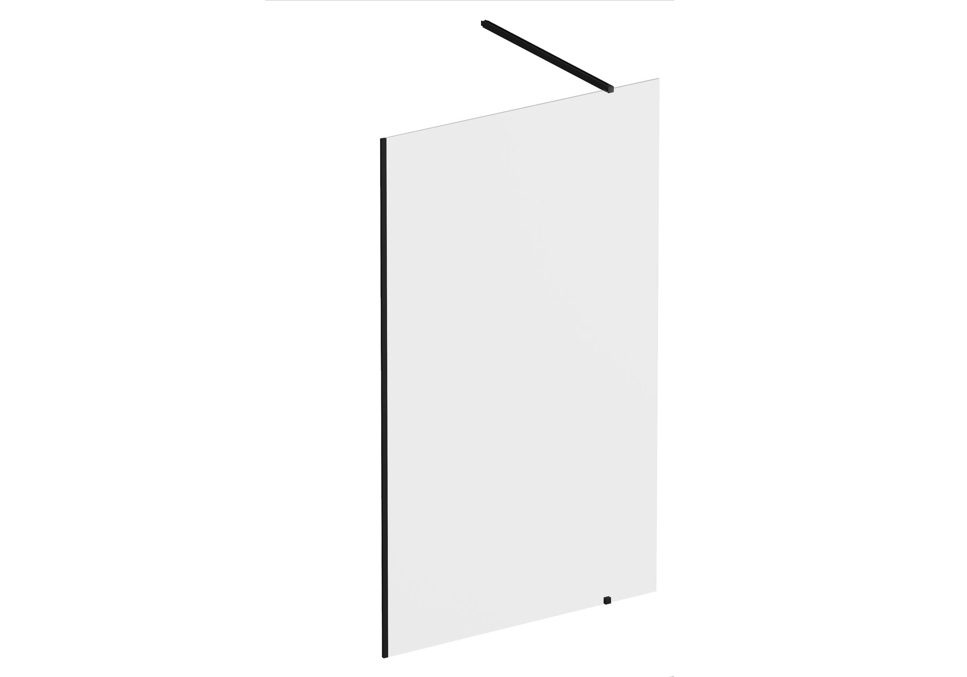 Ravak Walk-In Wall Szett 140, zuhanykabin fekete transparent – Walk-in zuhanykabinok