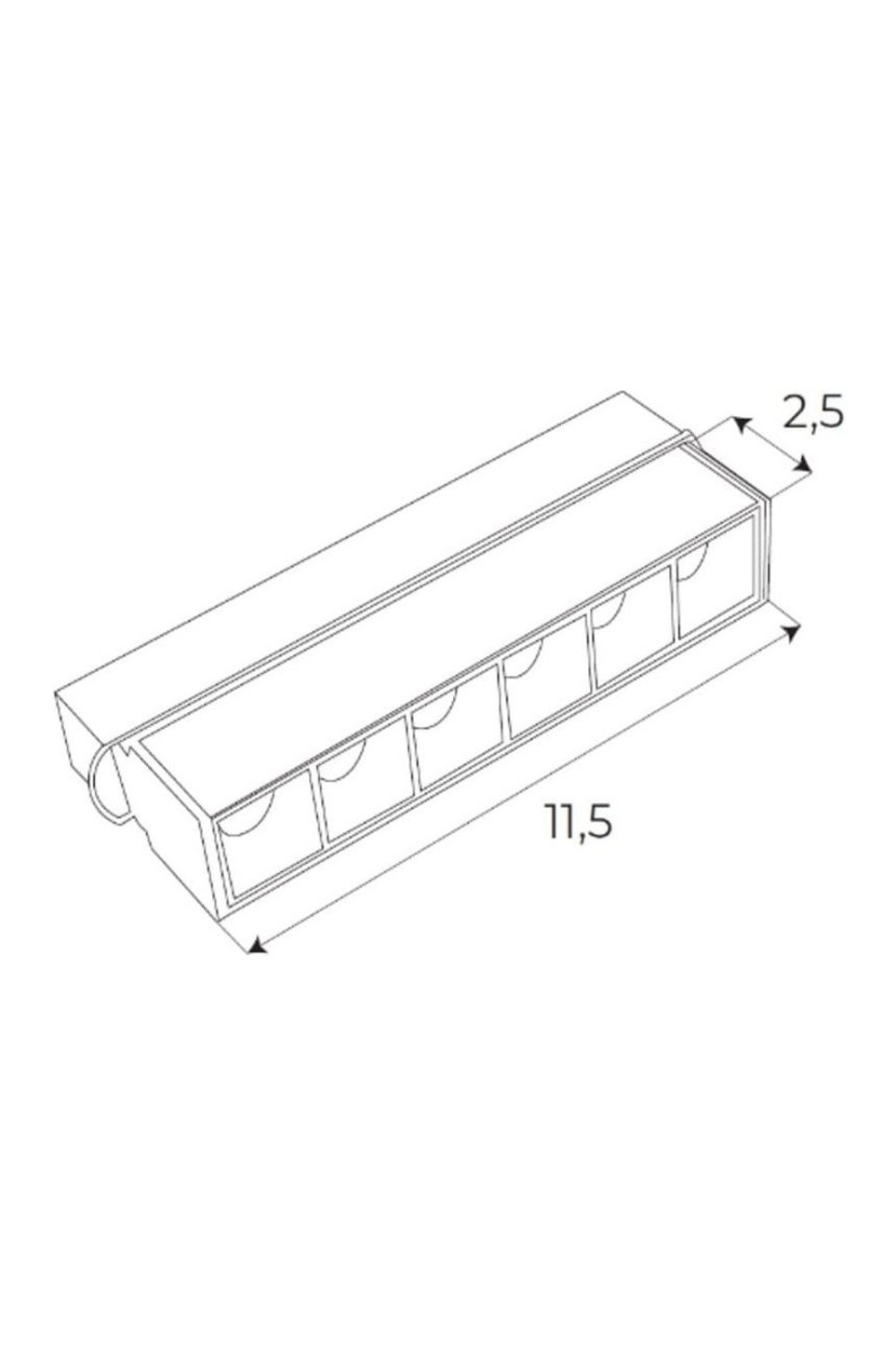 Magnetic Linear grid 11 cm On/Off