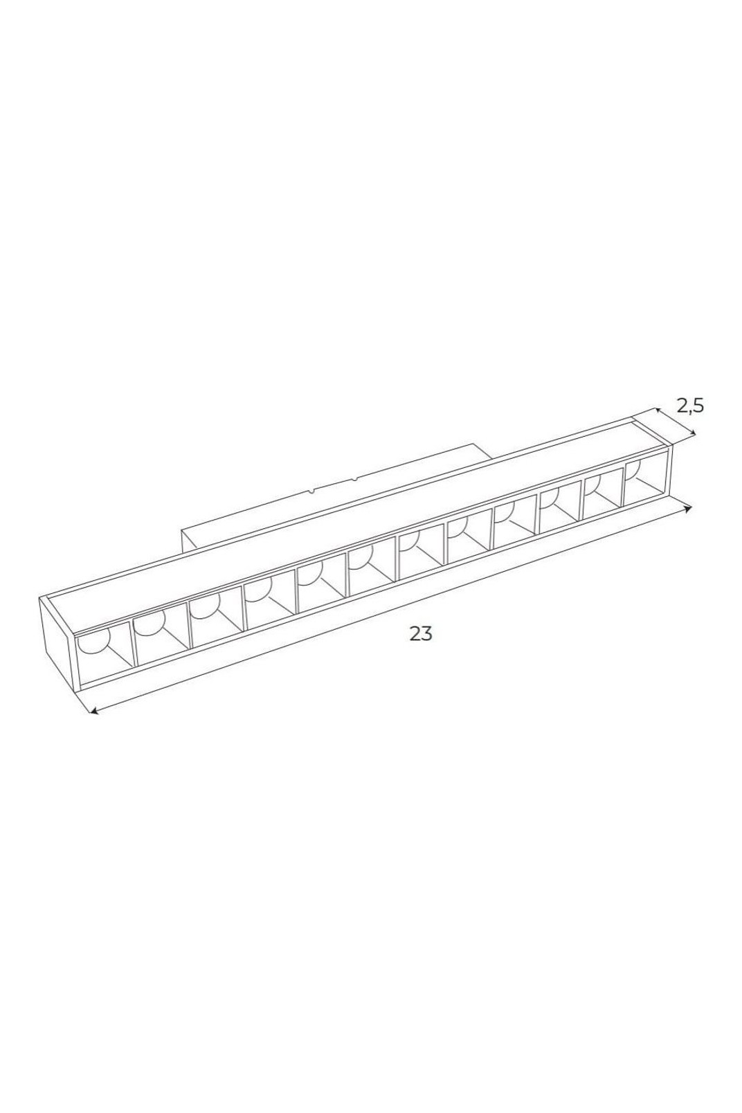 Magnetic Linear grid 23cm On/Off