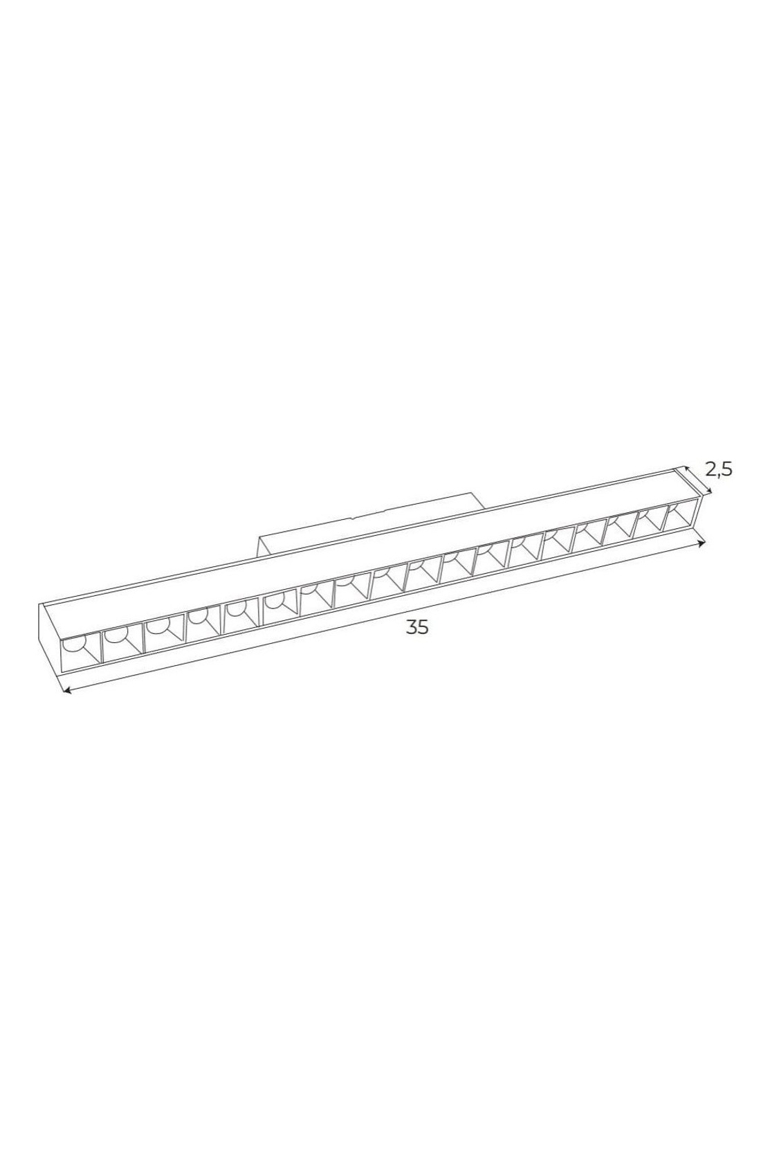 Magnetic Linear grid 35cm Zigbee