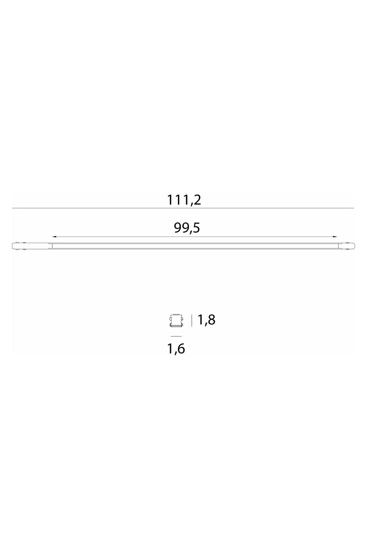 Magnetic Flat line 104cm On/Off