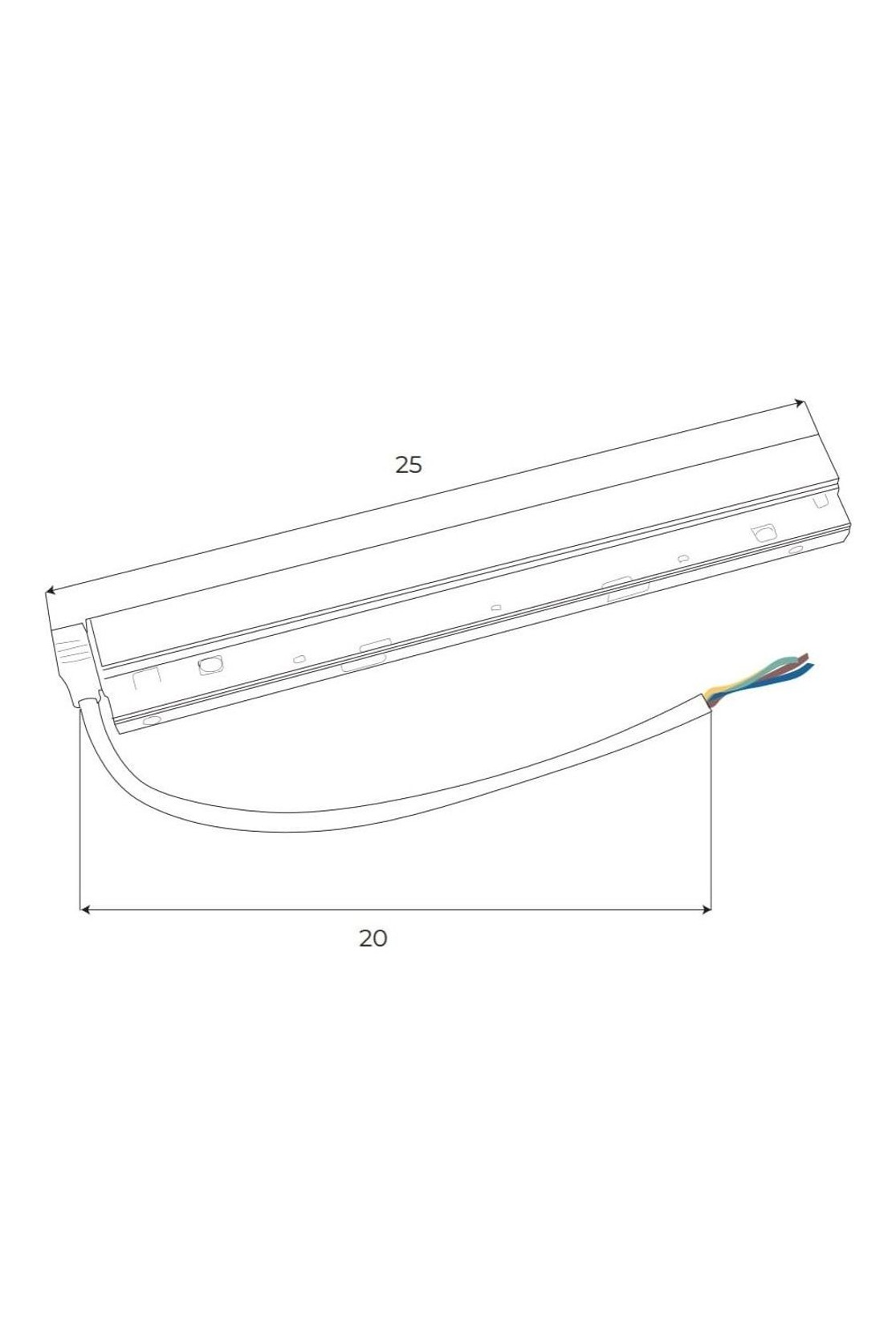 Magnetic 100W trackmounted power supply for DALI